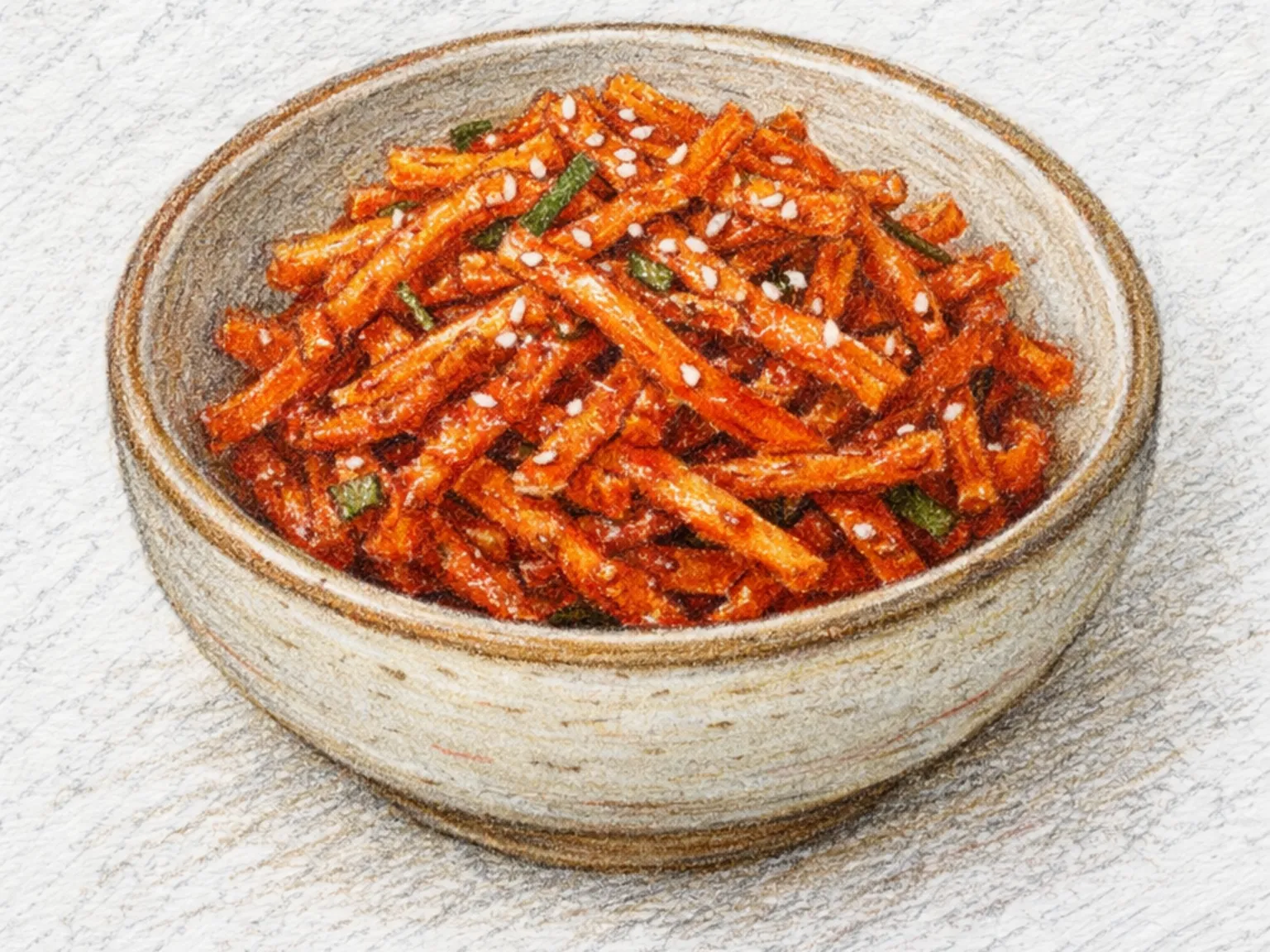 ファンテチェポックム（干しスケトウダラの炒め物）