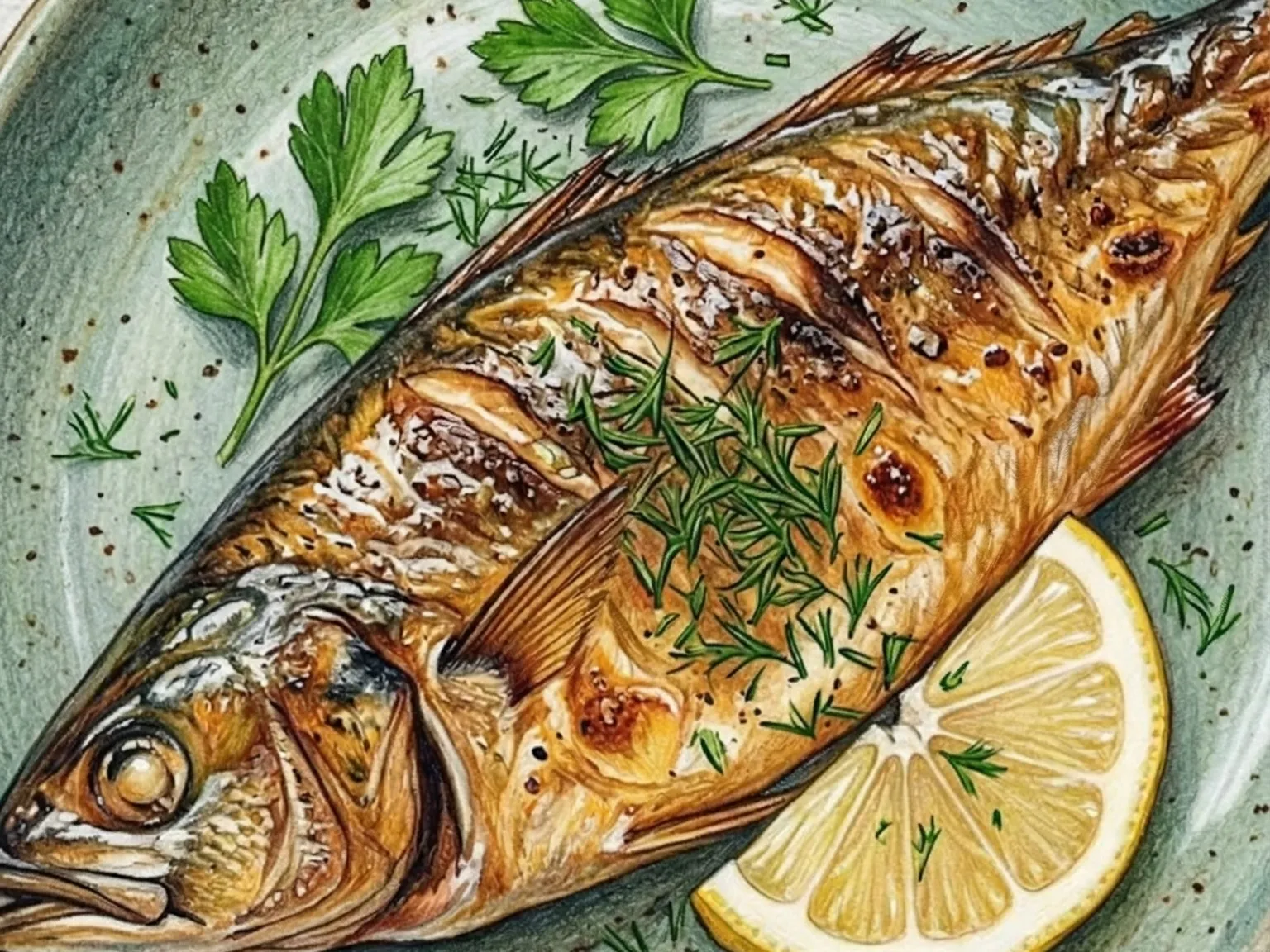 イミョンスグイ（ホッケの焼き物）