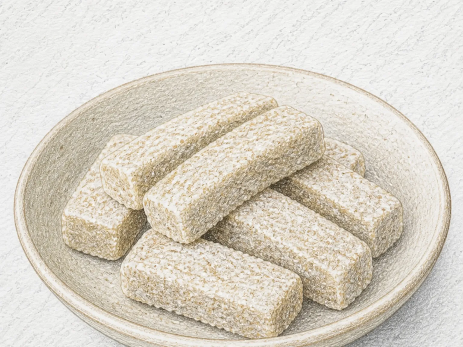 Iriko Mochi (Parched Rice Flour Cake)