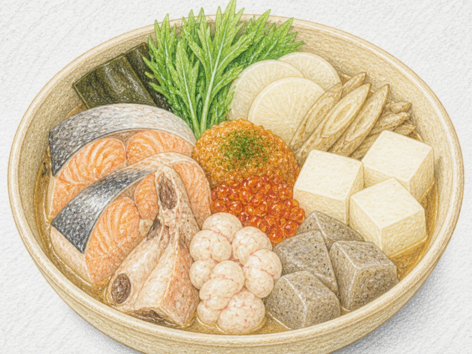 이시카리나베 (연어 된장전골)