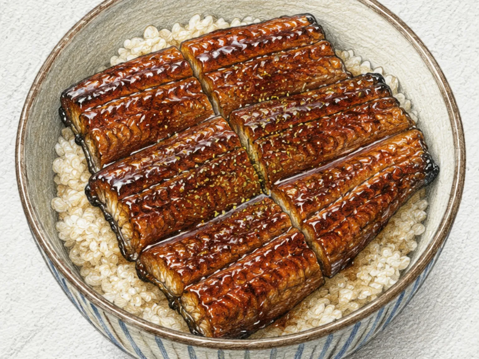 Jangeeo Deopbap (bol de arroz con anguila a la parrilla coreano)