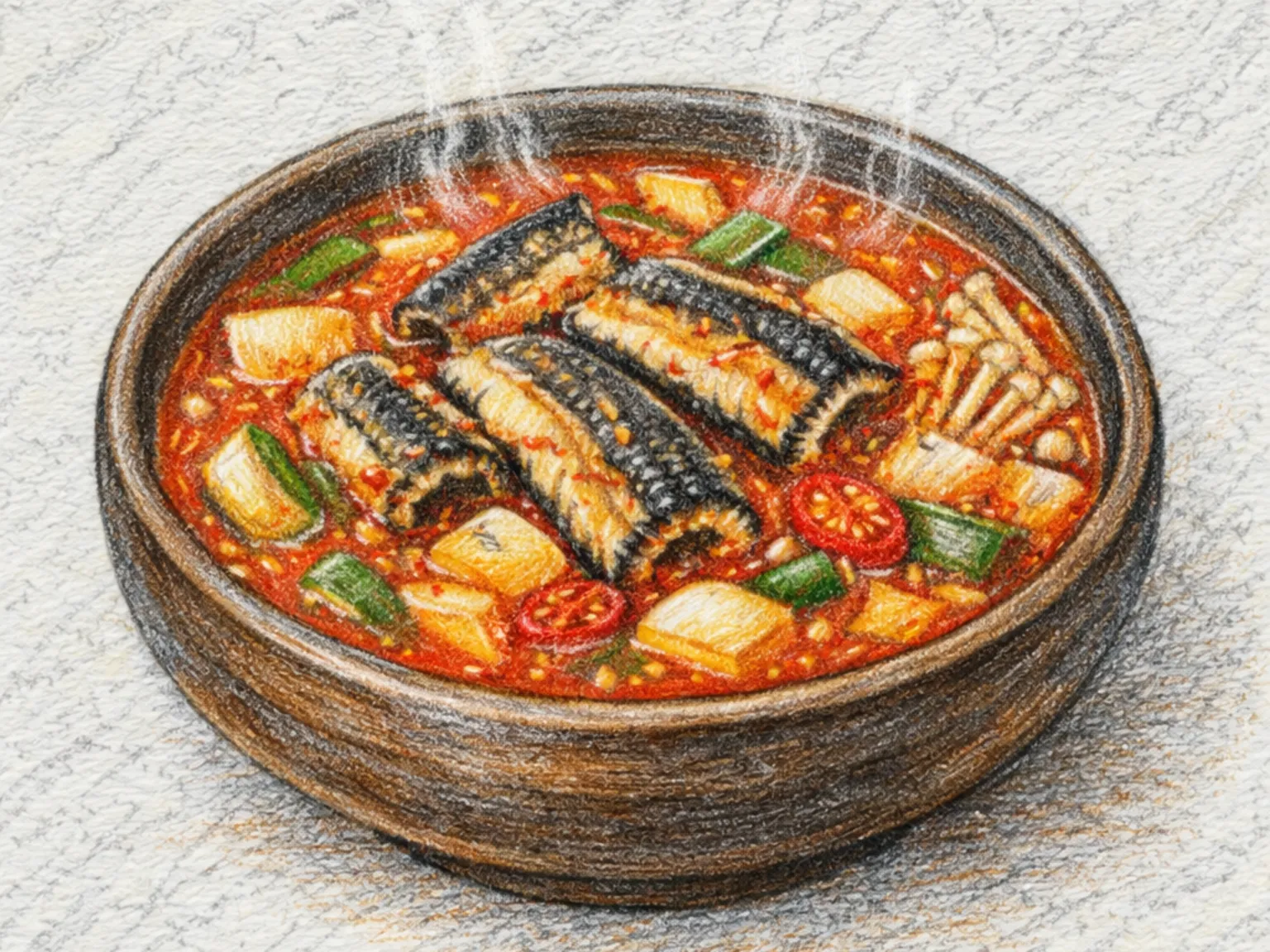 Jangeo Jjigae (estofado de enguia coreano)