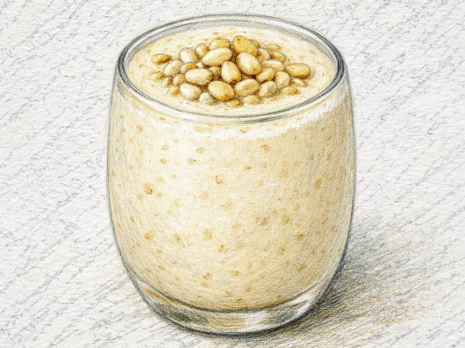 Jat-yulmu-shake (batido coreano de piñones y lágrimas de Job)