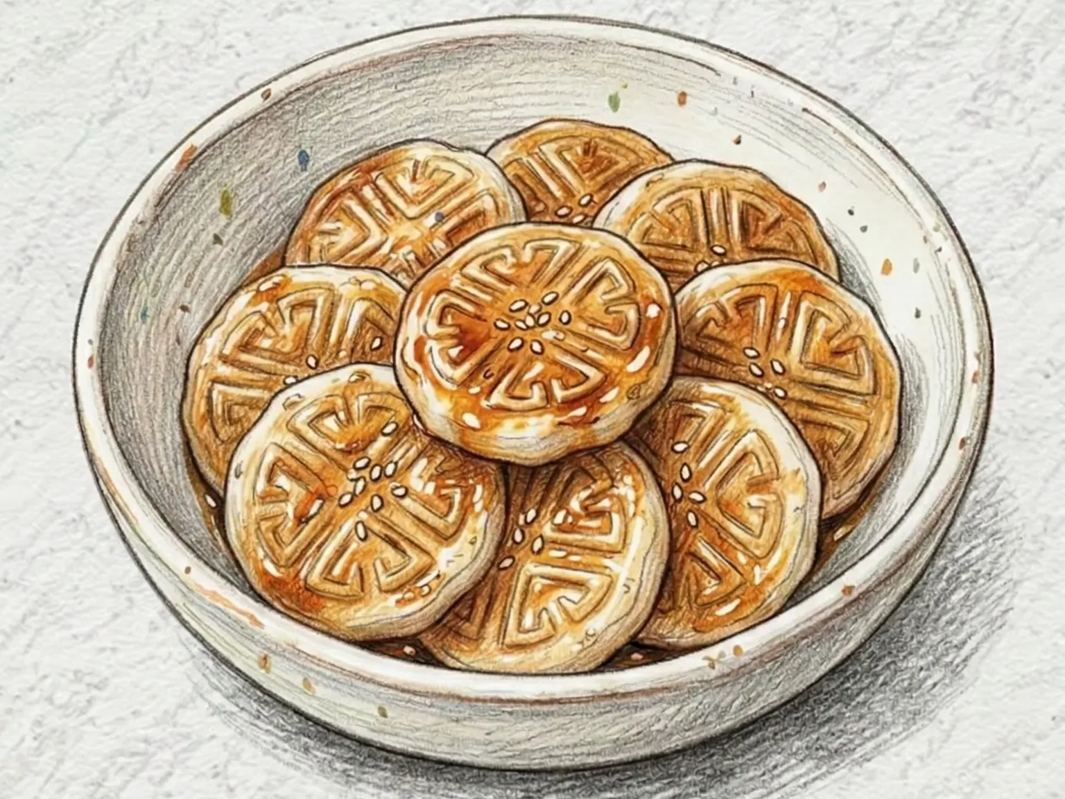 チョルピョン焼き（醤油蜂蜜餅）