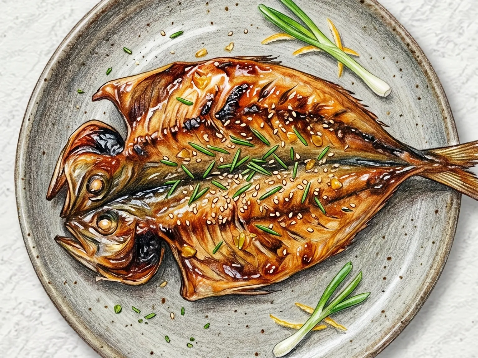 전갱이 유자간장구이