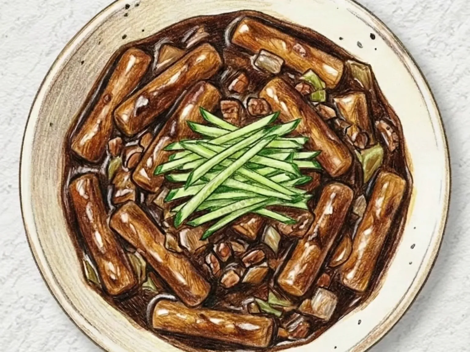 ジャジャントッポッキ(黒味噌トッポッキ)