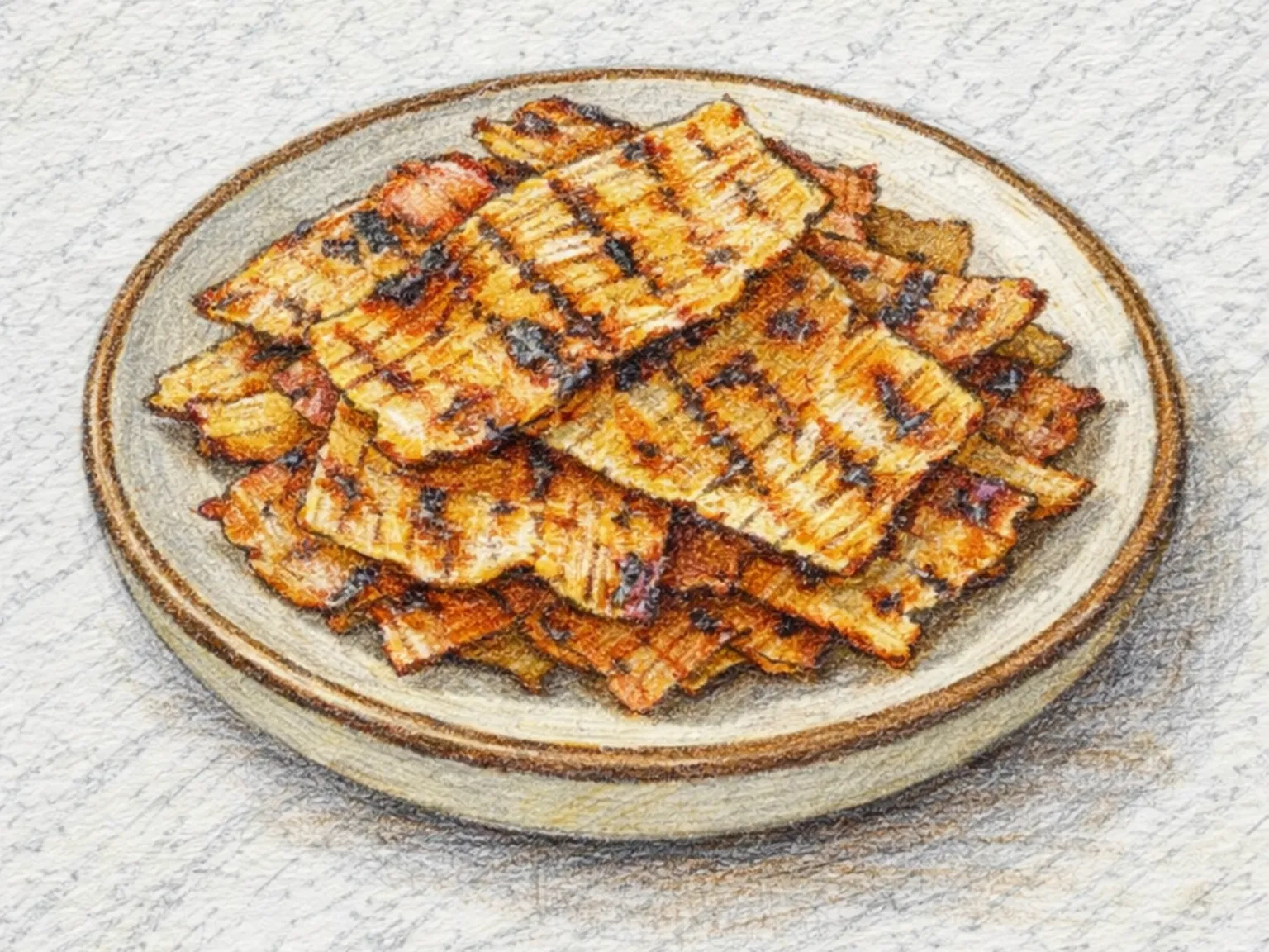 Jjipo-gui (pescado lija seco a la parrilla coreano)