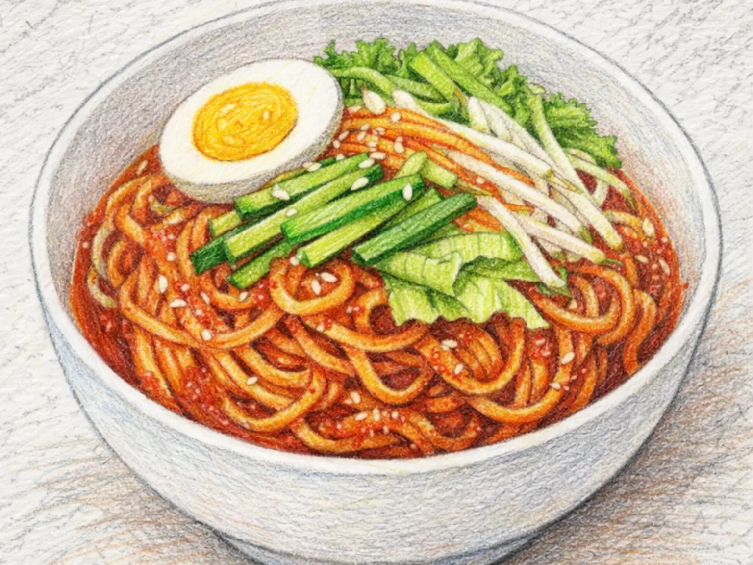 Jjolmyeon (fideos masticables picantes coreanos)
