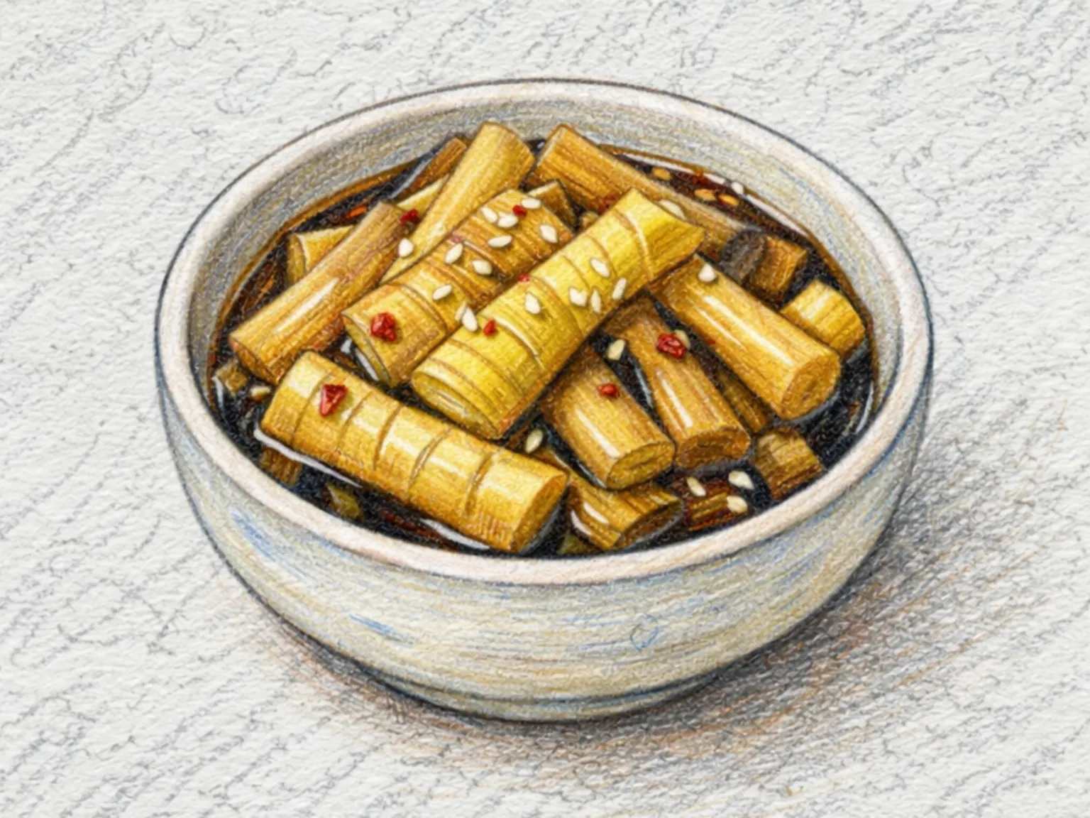 チュクスンジャンアチ(たけのこの醤油漬け)