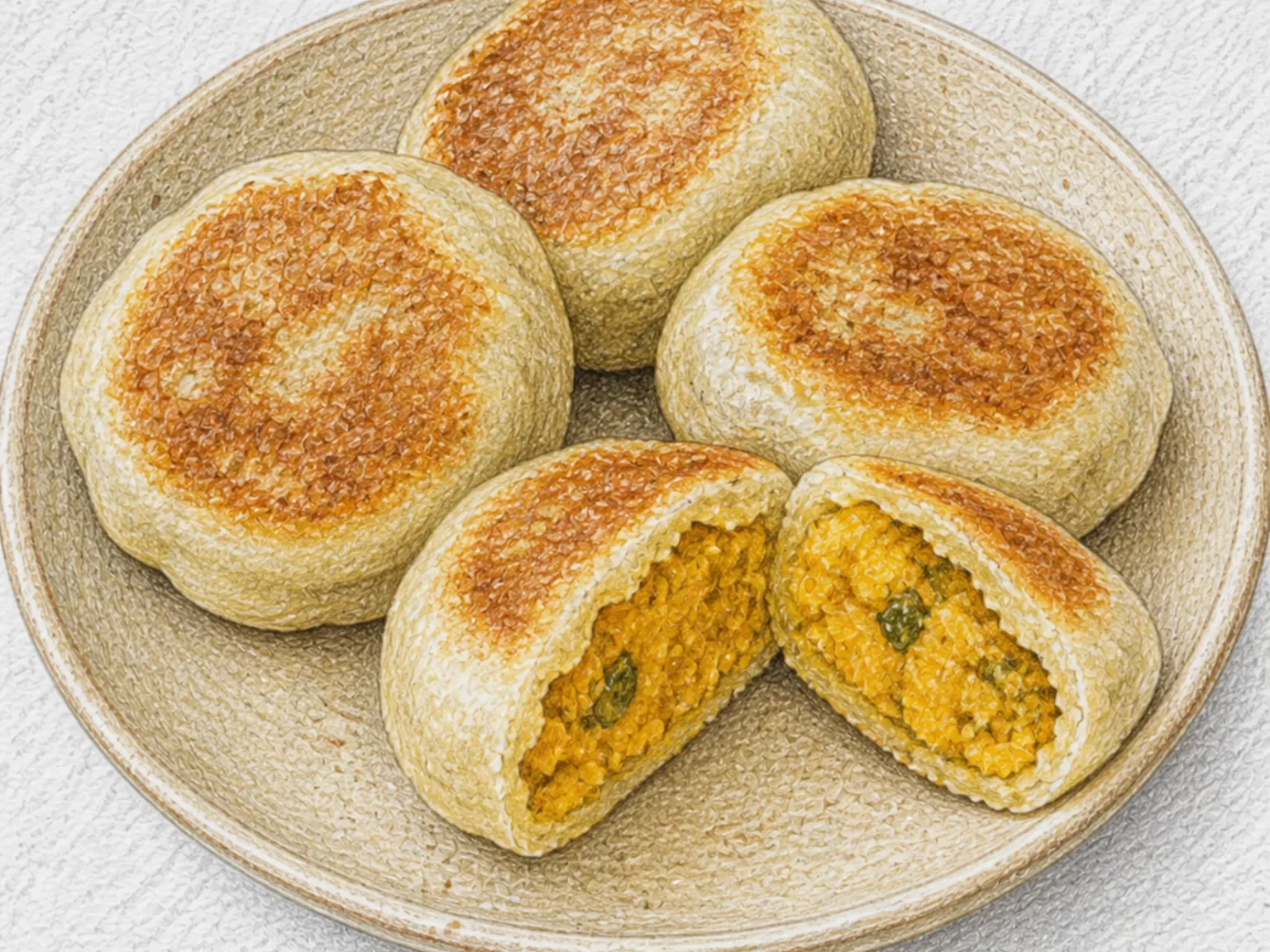 Kanko-yaki with Kabocha Filling