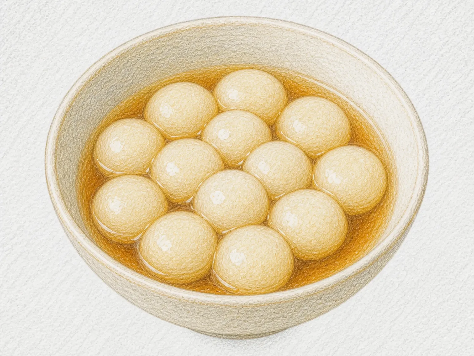 Kanzarashi (Chilled Shiratama Dumplings in Syrup)