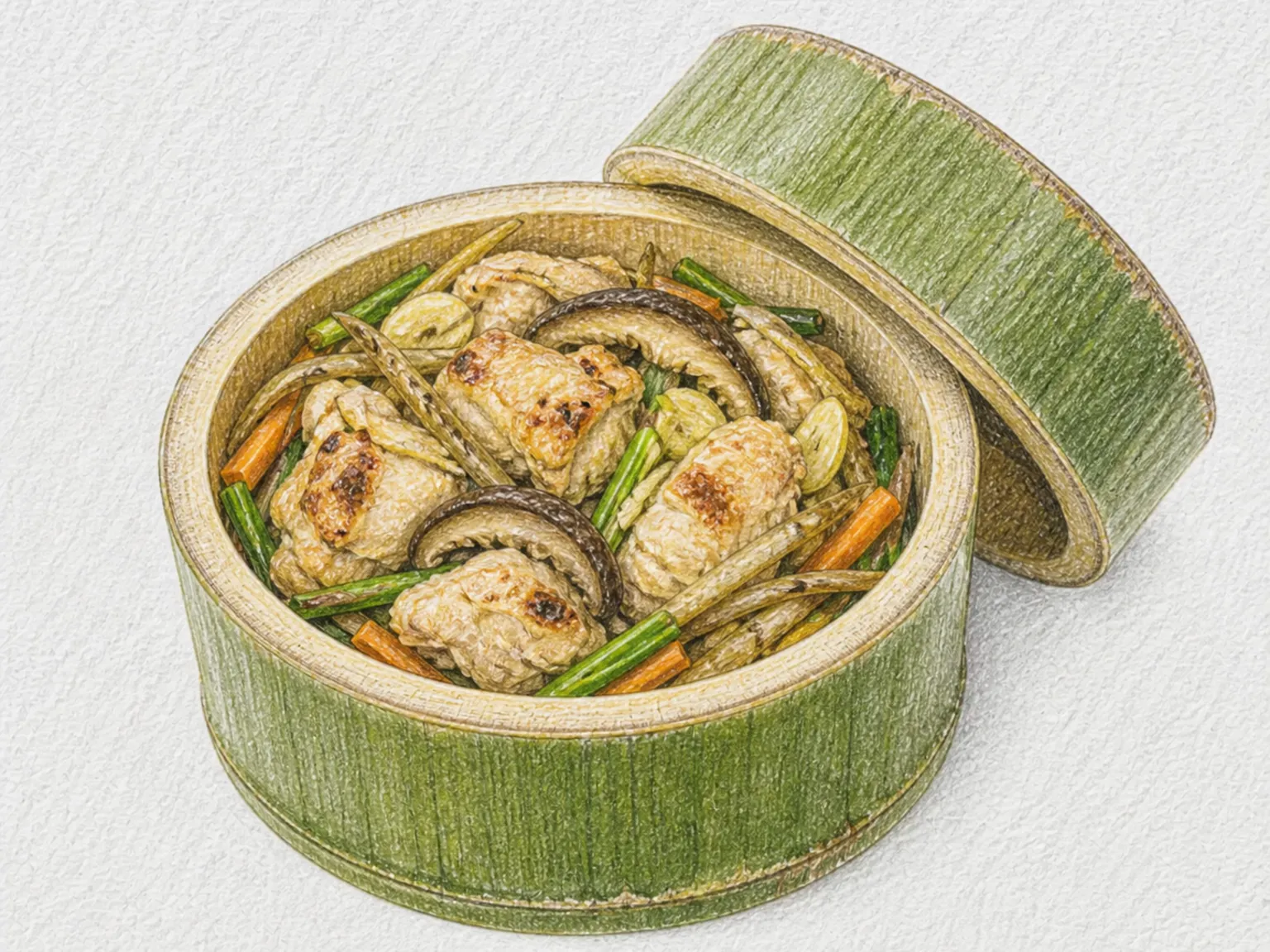 Kappodori (Bamboo-Steamed Chicken)