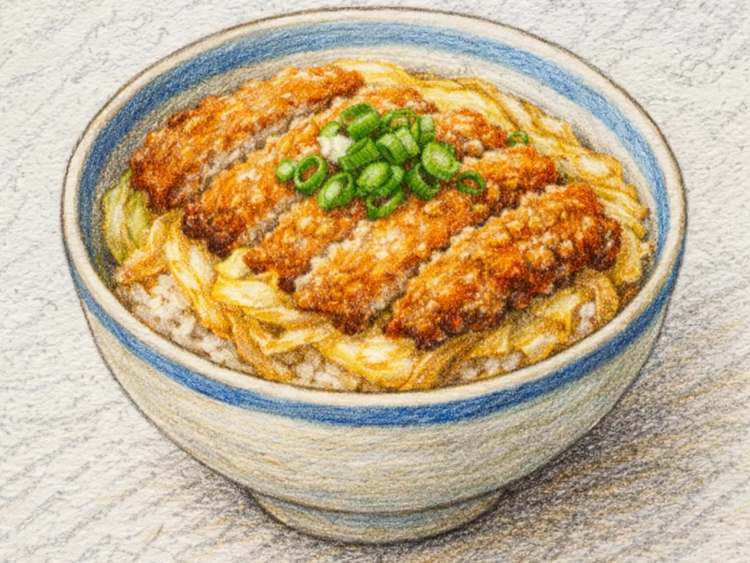 Katsudon Clássico (Tigela de Arroz com Costeleta de Porco e Ovo)