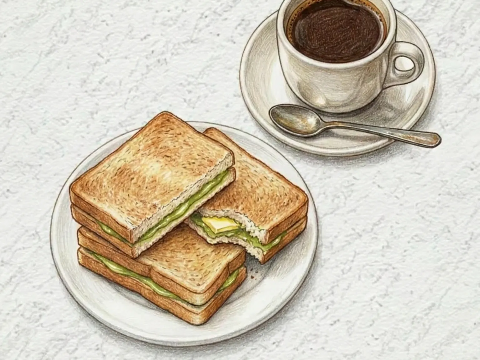 Kaya Toast (Torrada Singapuriana de Geleia de Coco e Manteiga)