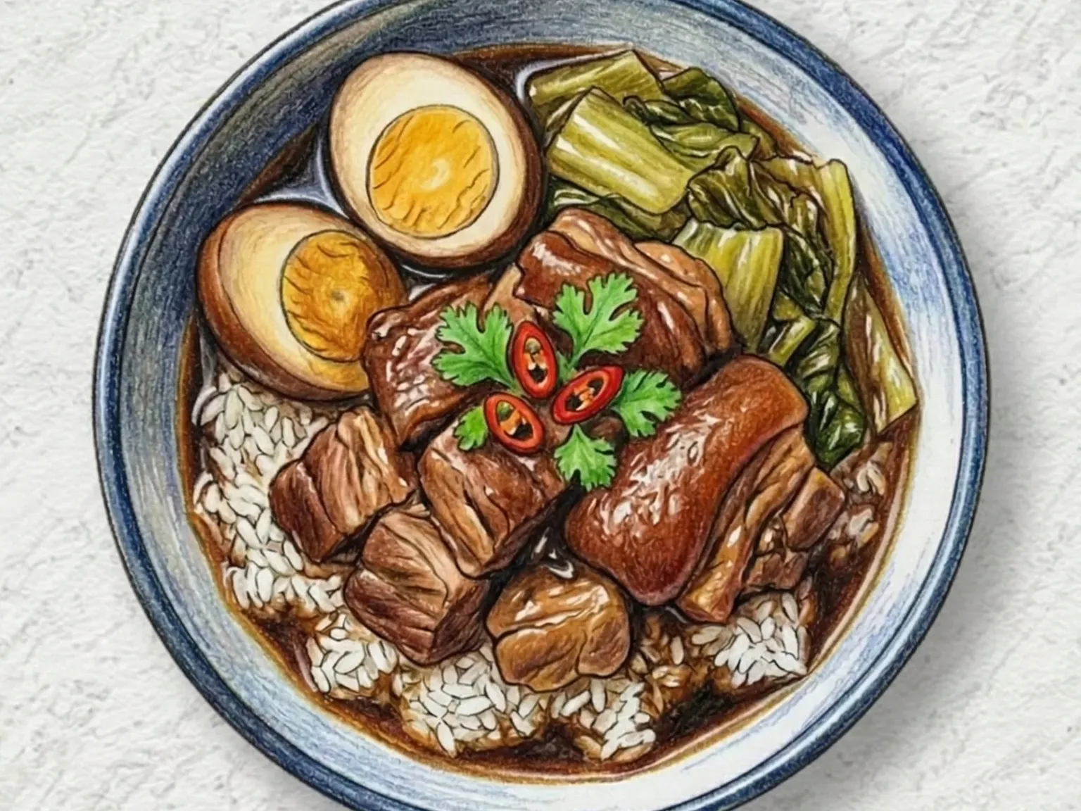 カオカームー（タイ風豚足煮込みご飯）