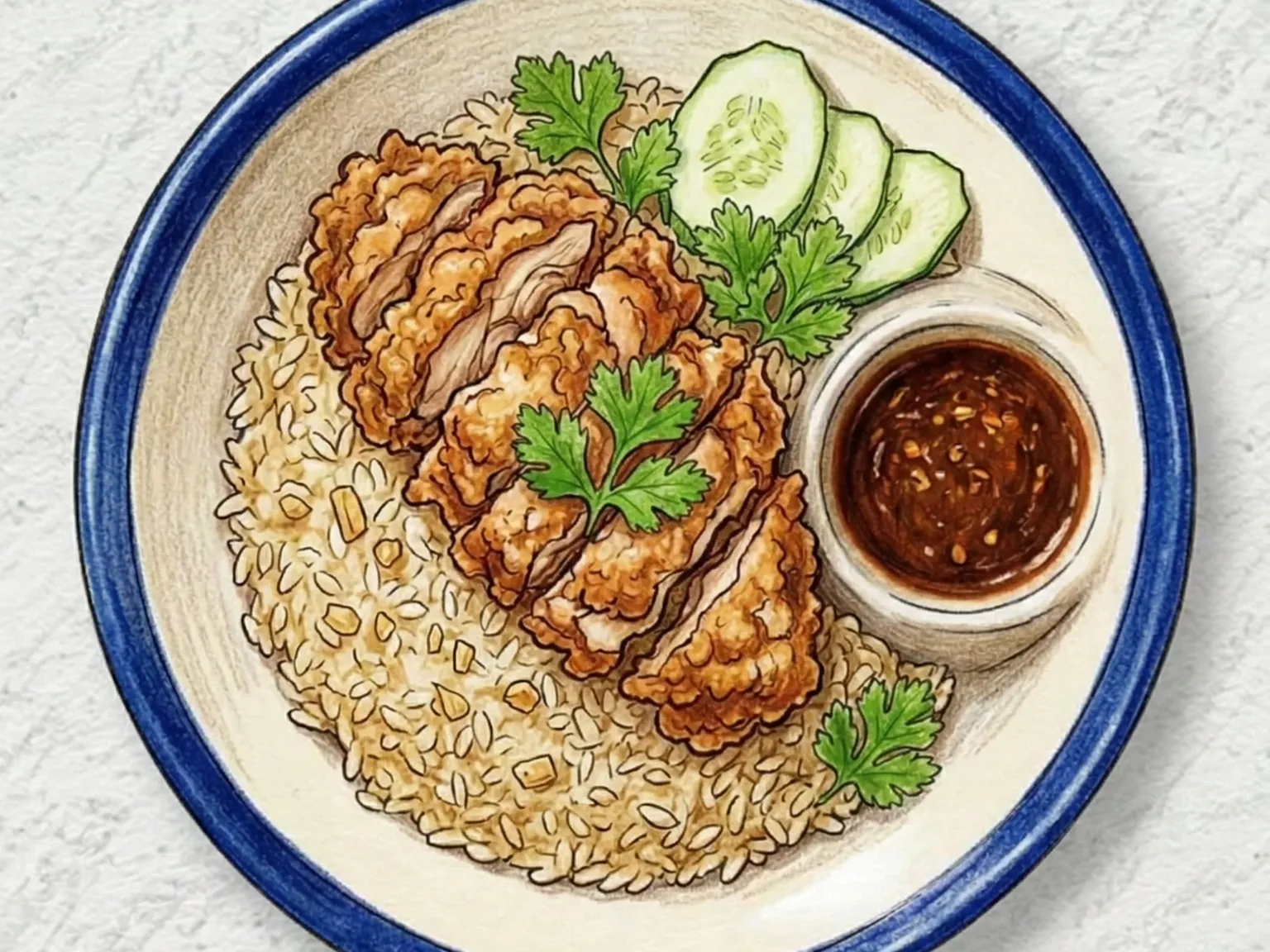 カオマンガイ・トート（タイ風揚げチキンライス）