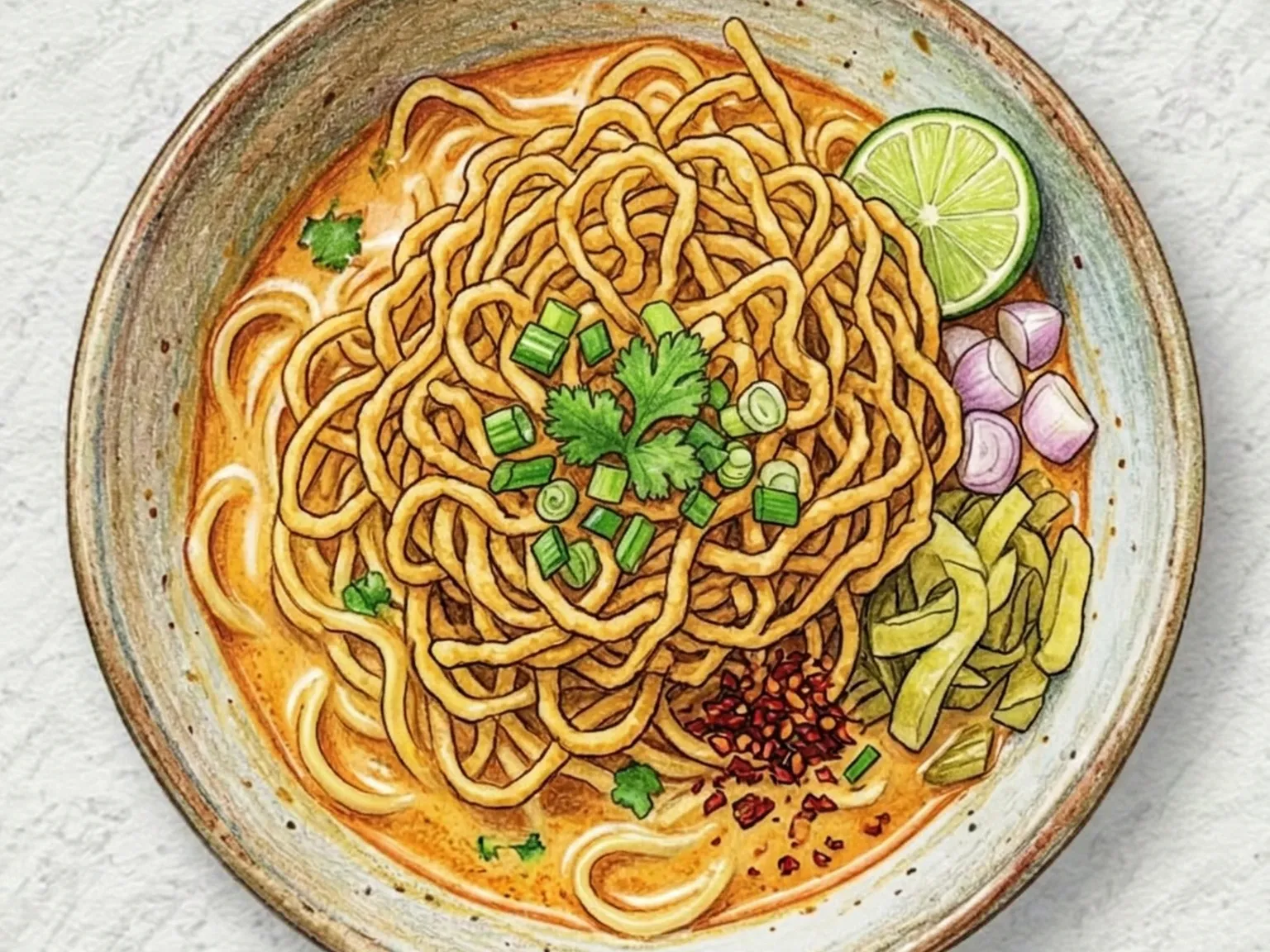 カオソーイ（北タイ ココナッツカレー麺）