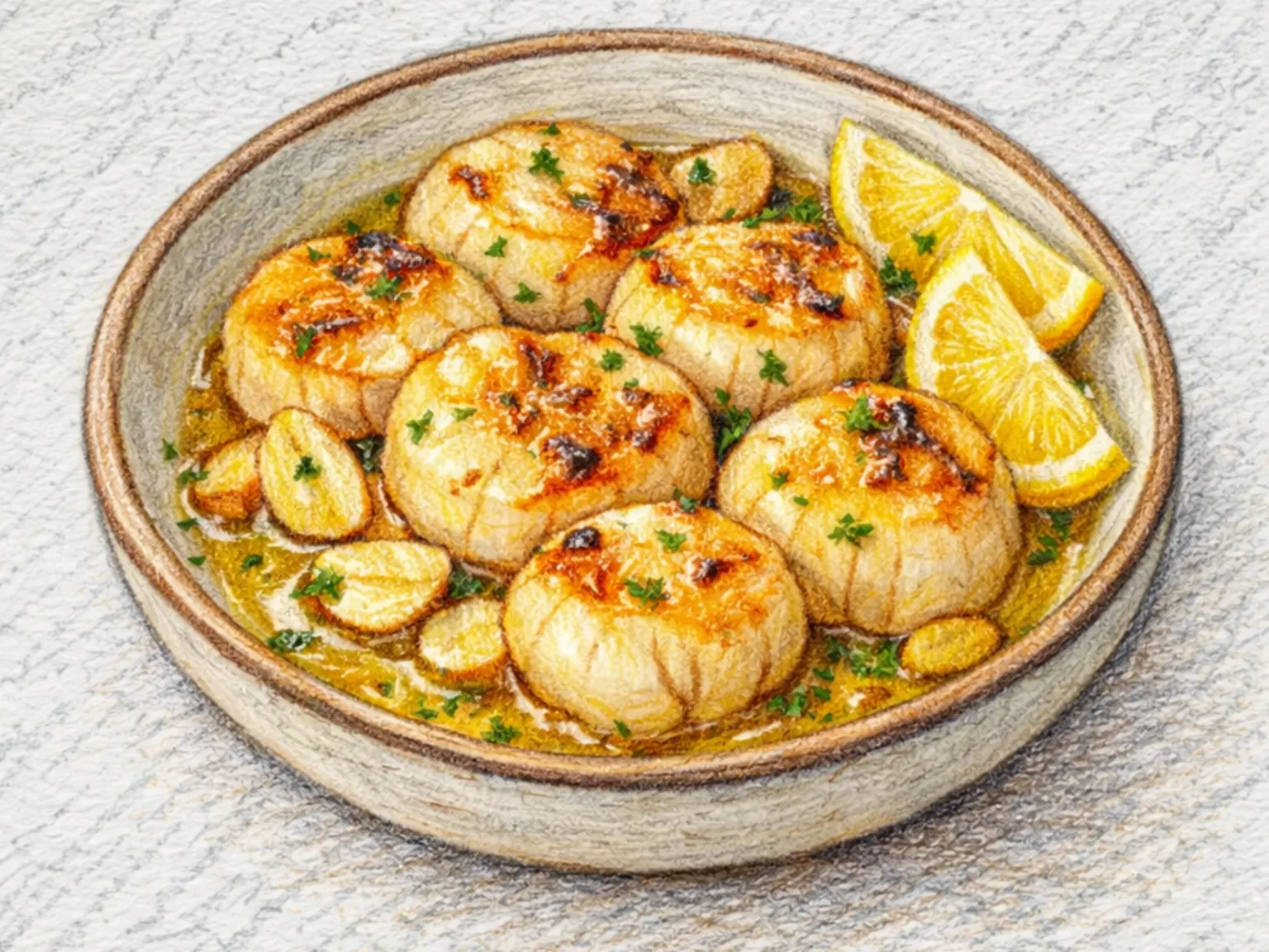 Kijogae Gwanja Beoteo Gui (callo de hacha a la mantequilla estilo coreano)