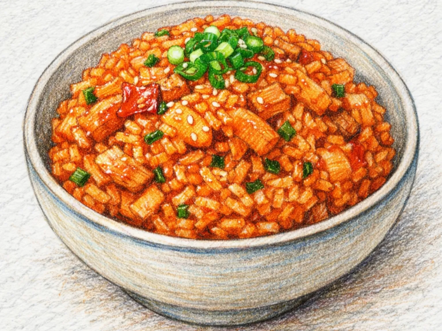 Kimchi-bokkeum (kimchi refogado coreano)