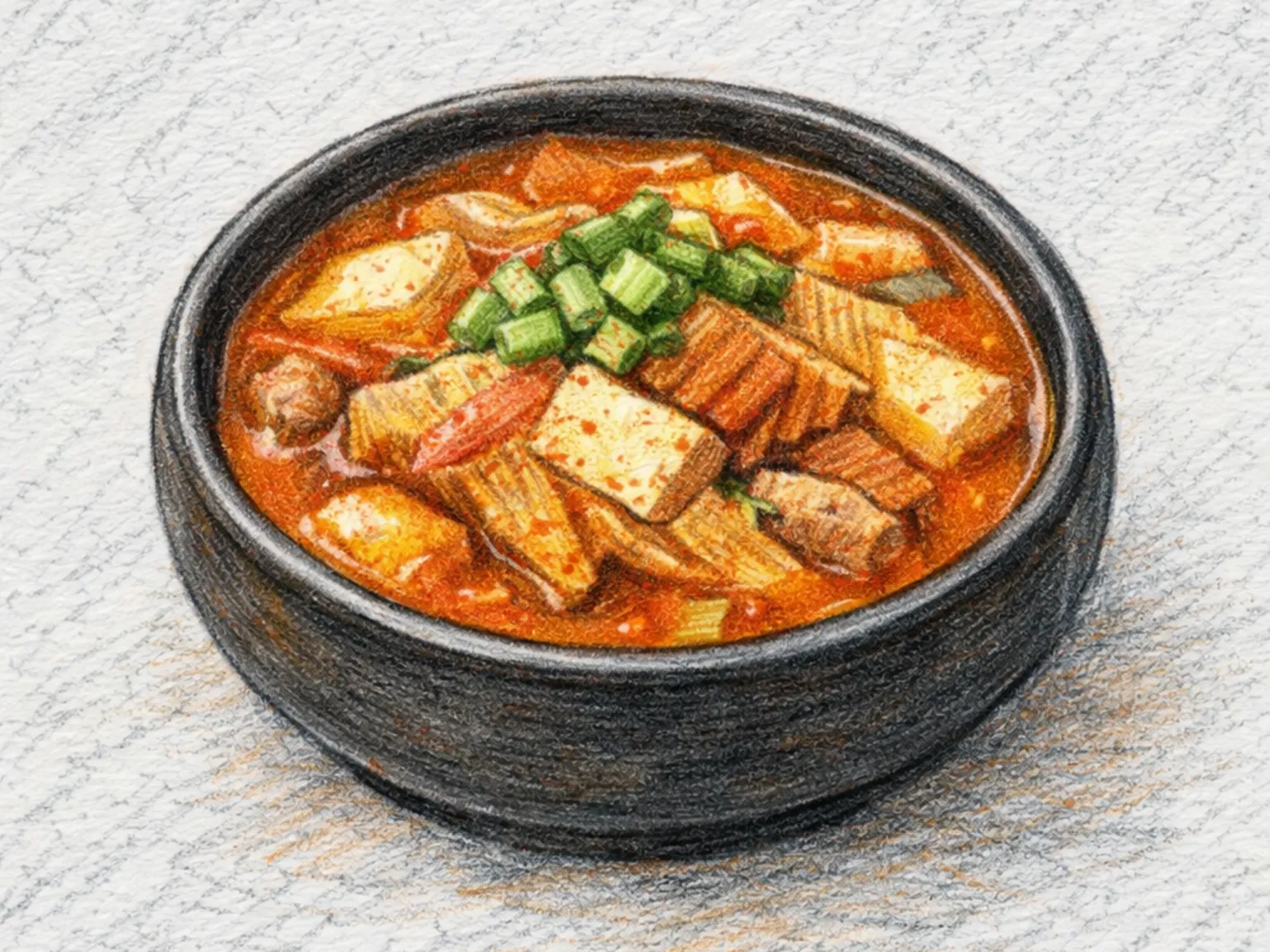 Kimchi Jjigae (estofado de kimchi coreano)