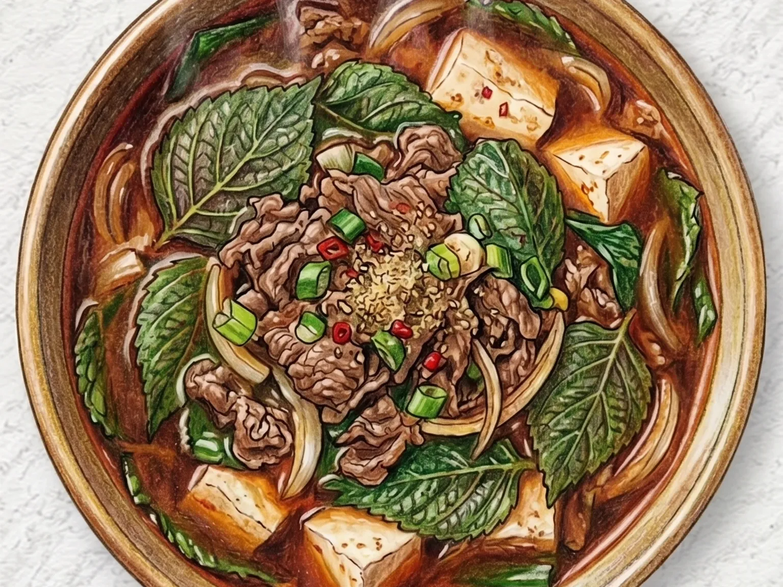 깻잎소고기찌개