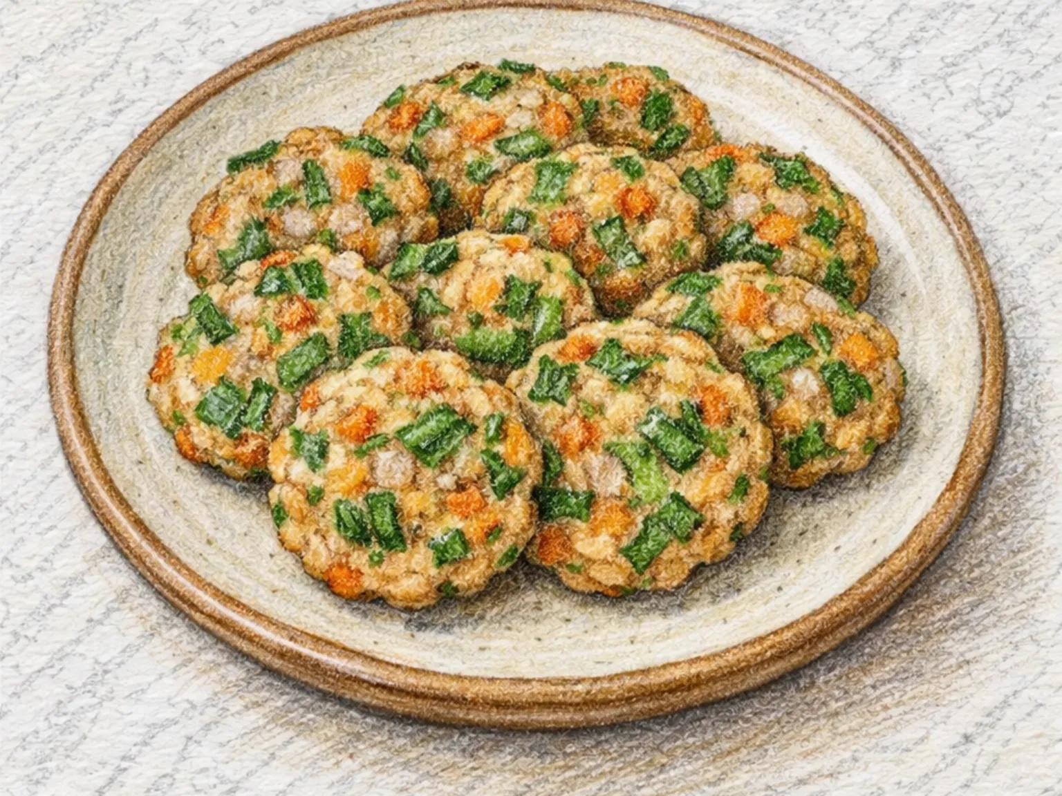 Kkaennip Chamchi Jeon (panqueques de atún y hojas de perilla coreanos)