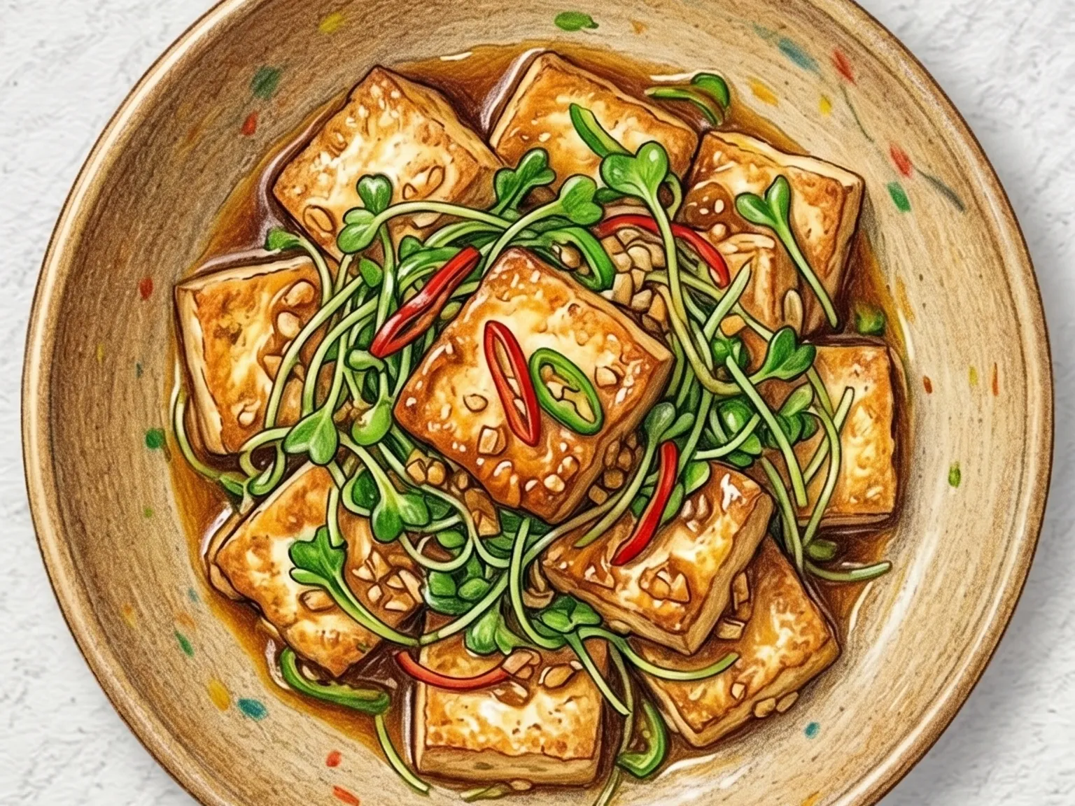 깻순 두부 된장볶음