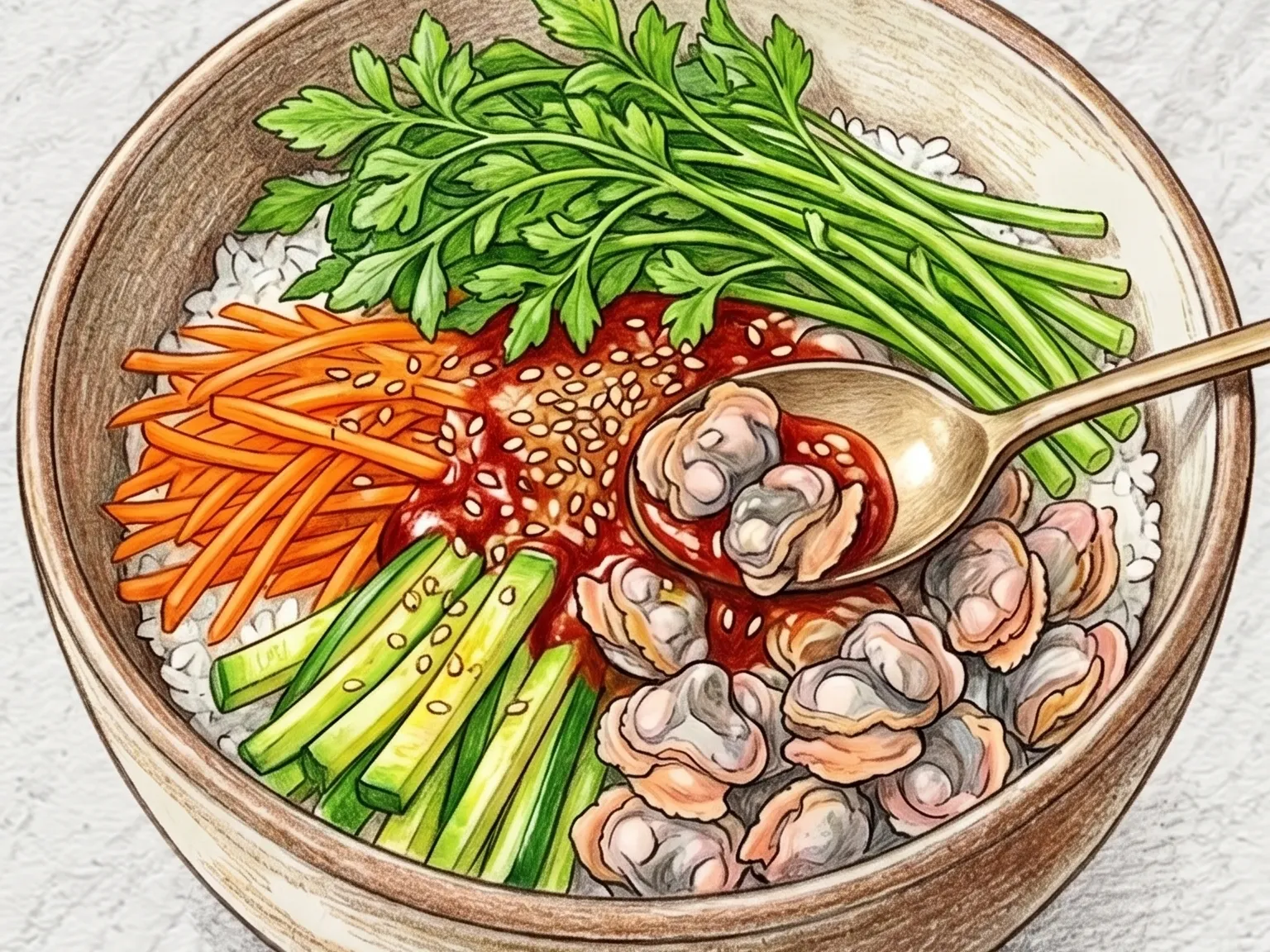 꼬막미나리비빔밥