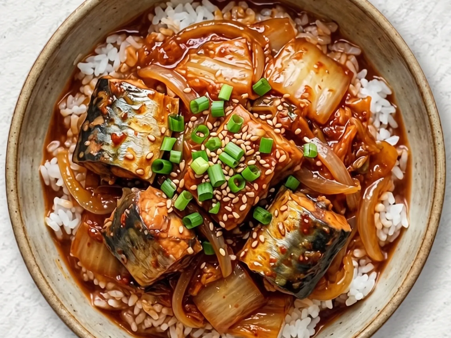꽁치김치덮밥