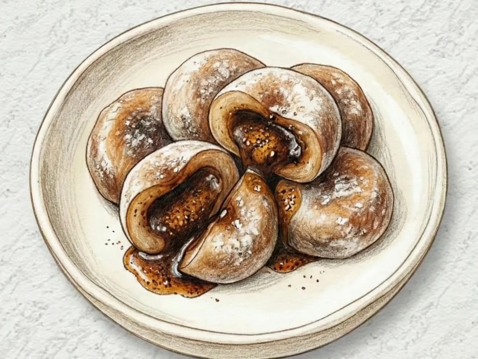 Pastel de arroz relleno de miel (kkultteok)