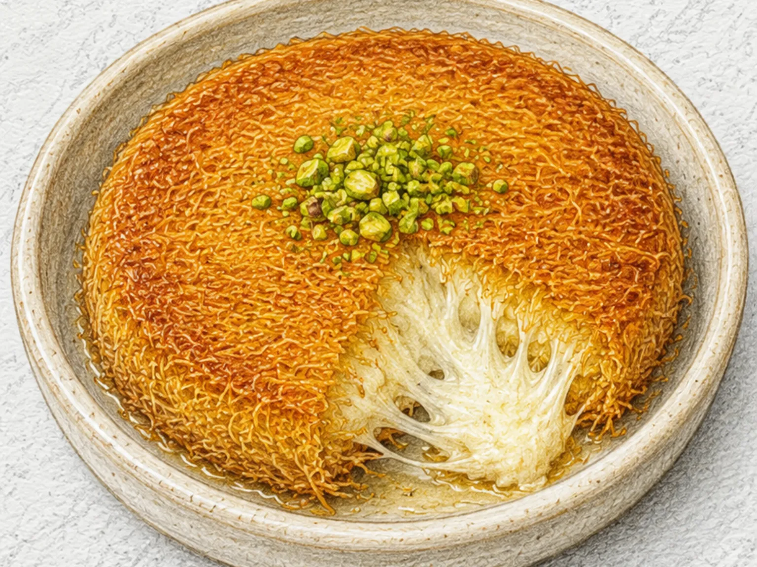 크나페 (바삭한 카다이프 치즈 디저트)