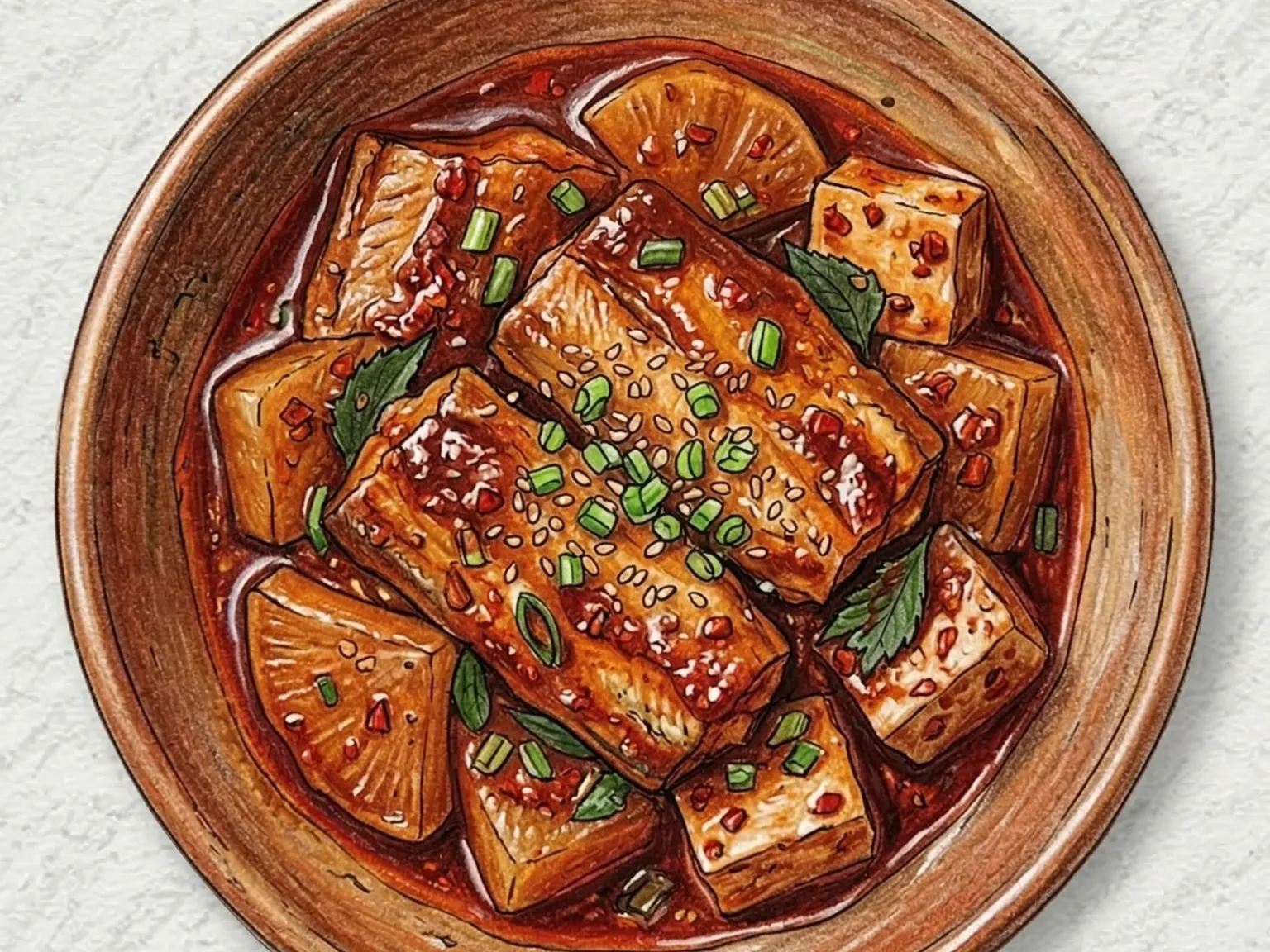 Kodari Jjim (abadejo semiseco coreano braseado picante)