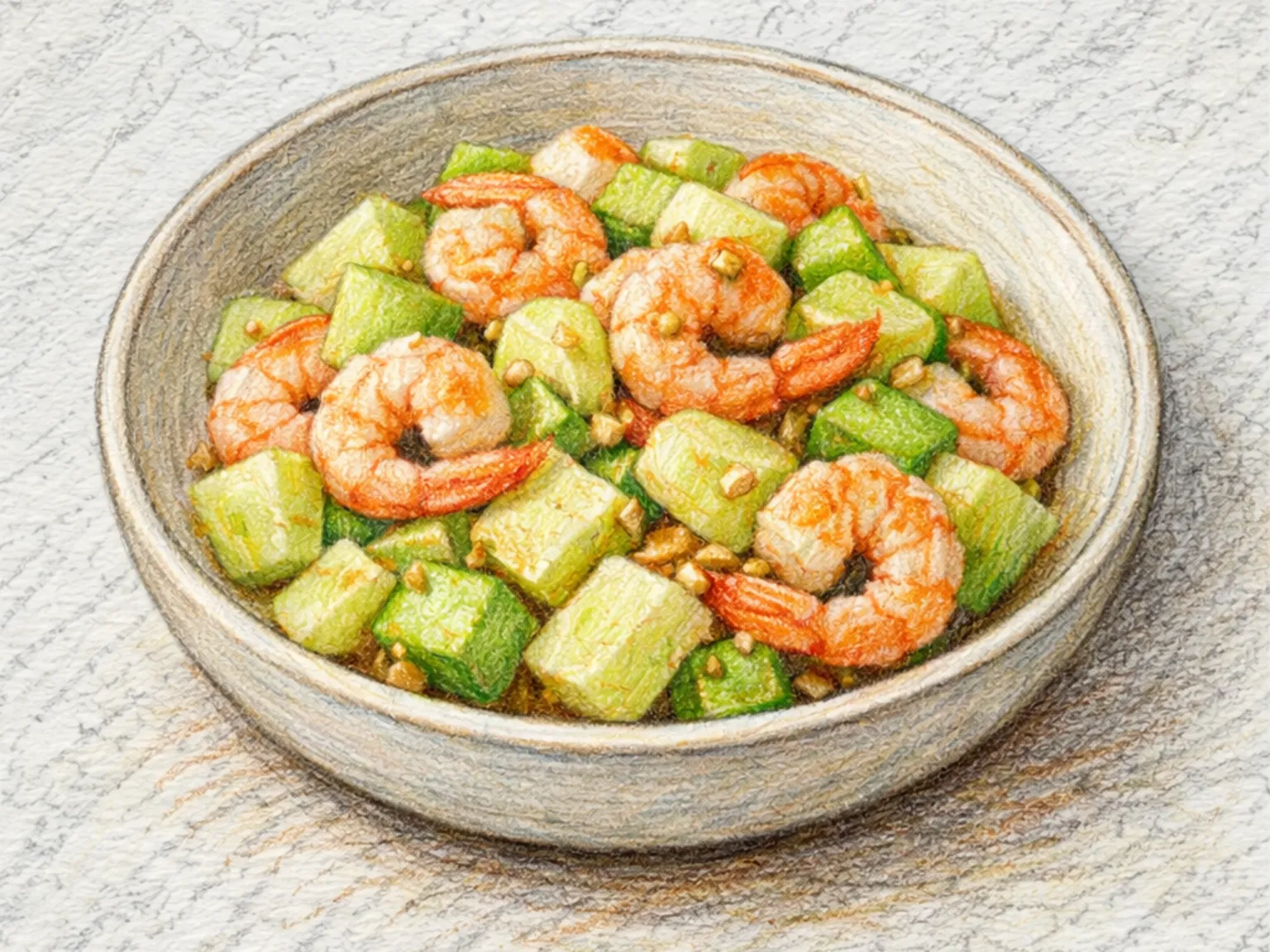 コールラビセウポックム(コールラビとエビの炒め物)