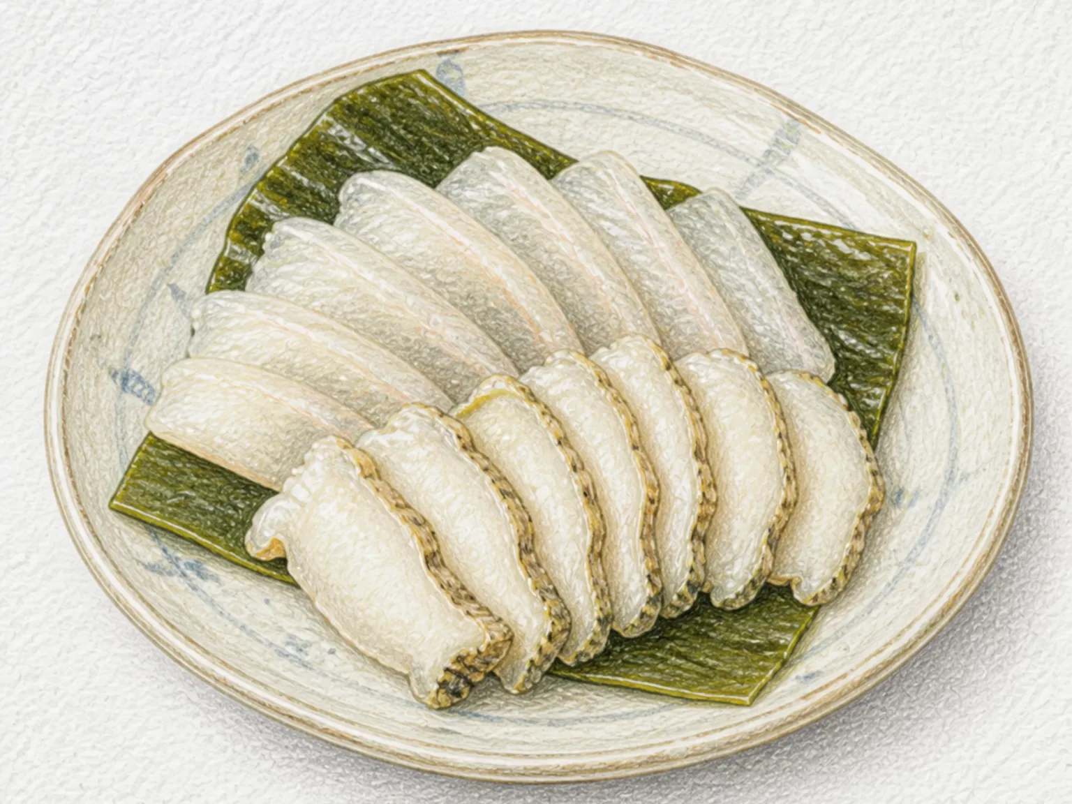Kombu-jime (Bai Shellfish Cured in Kombu)