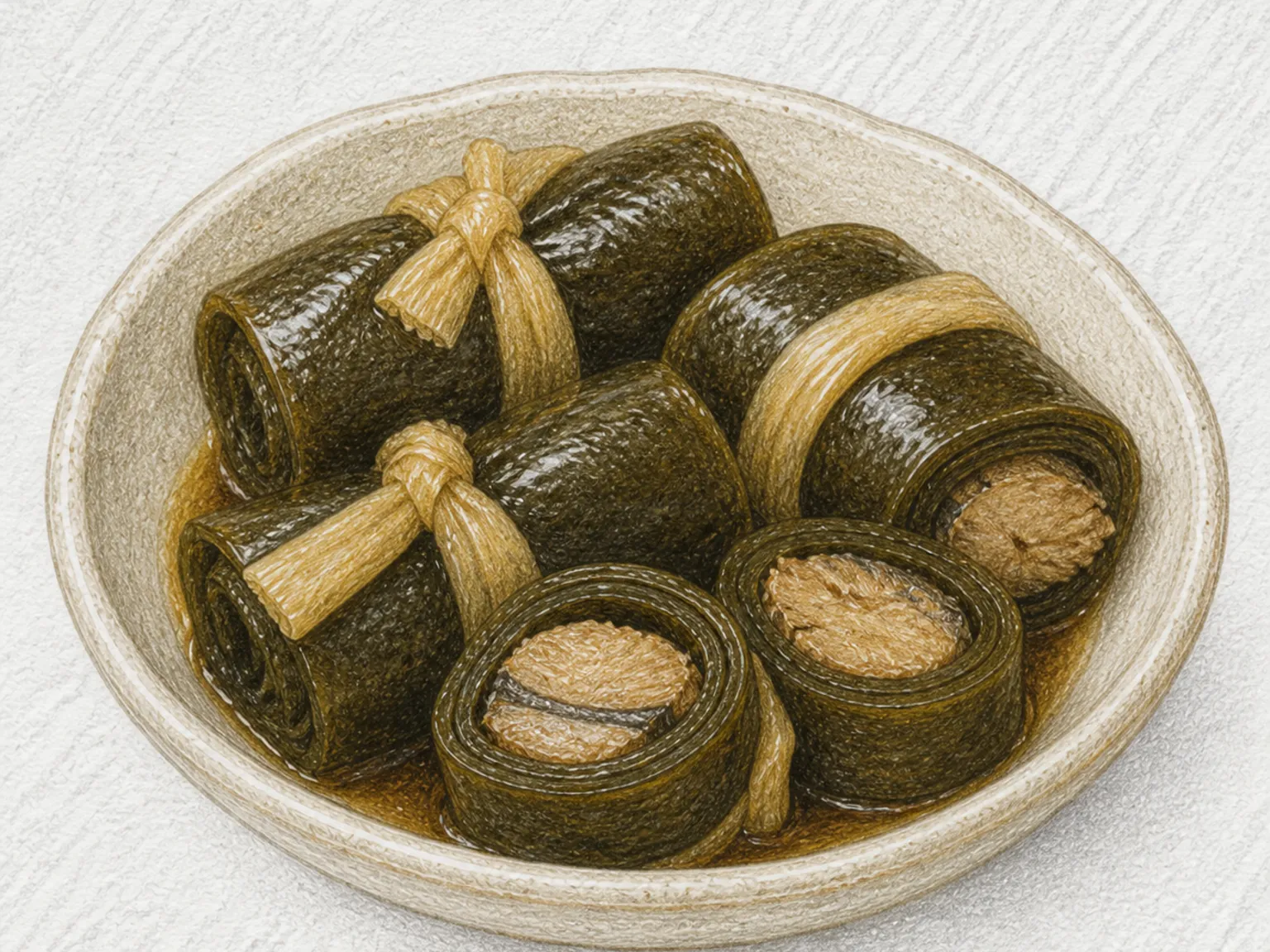 Kombu-Maki (Herring Rolled in Simmered Kombu)