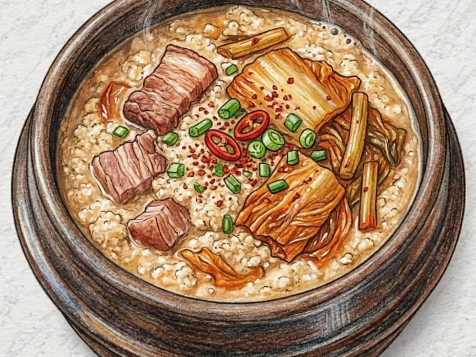 Kongbiji-tang (Soybean Pulp Kimchi Pork Soup)