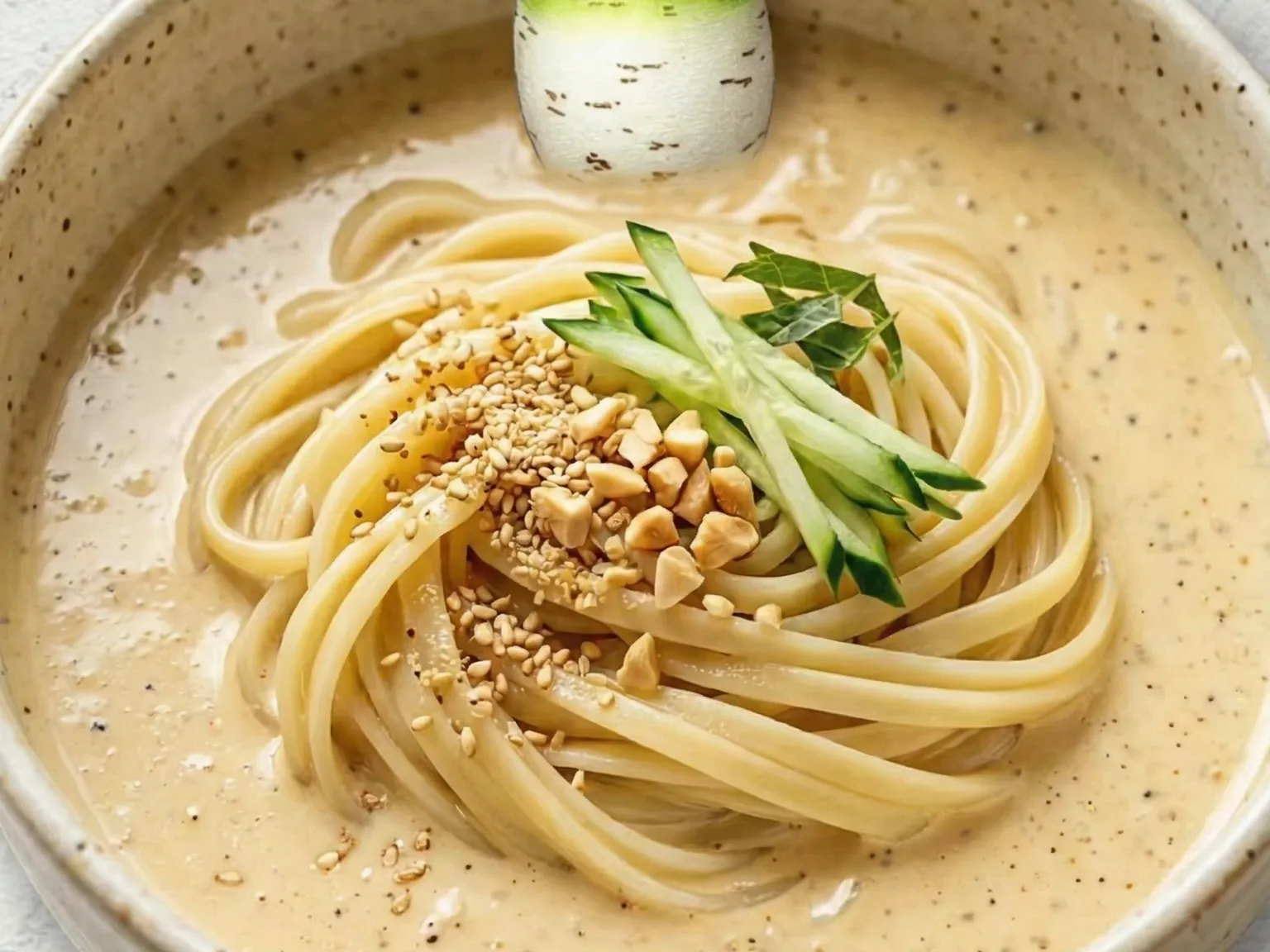 コングクス風コールドリングイネ(豆乳冷製パスタ)