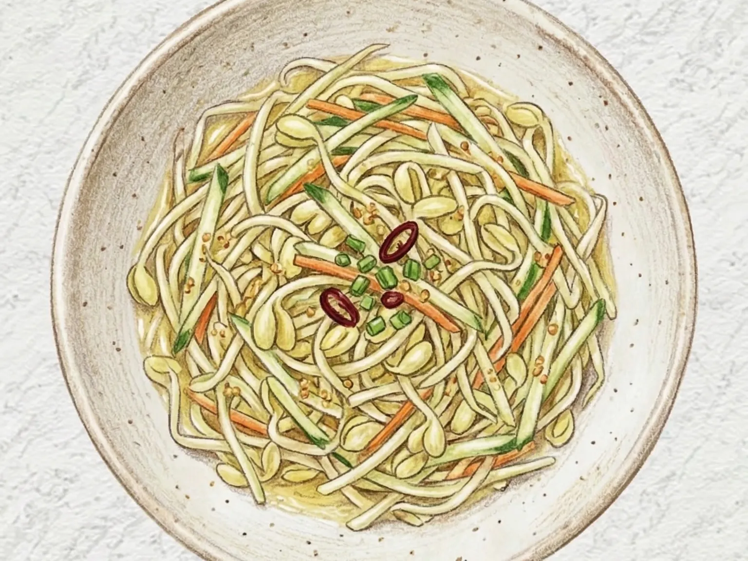 もやしの冷菜（からしドレッシングの夏向けサラダ）