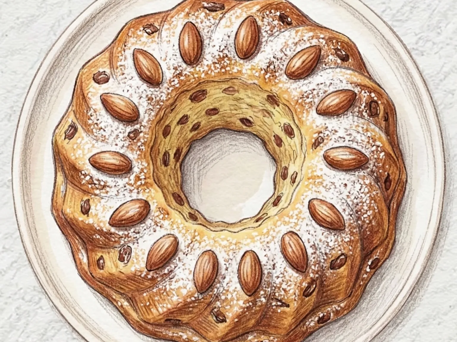 쿠글로프 (건포도 아몬드 발효 링 케이크)