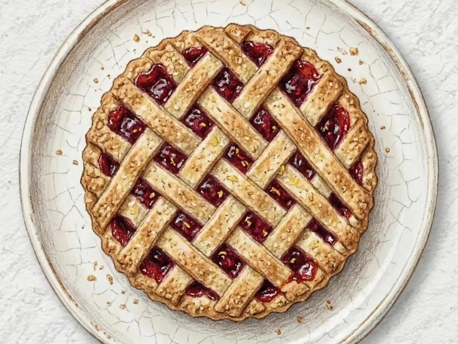 Linzer Torte (Almond Lattice Tart with Raspberry Jam)