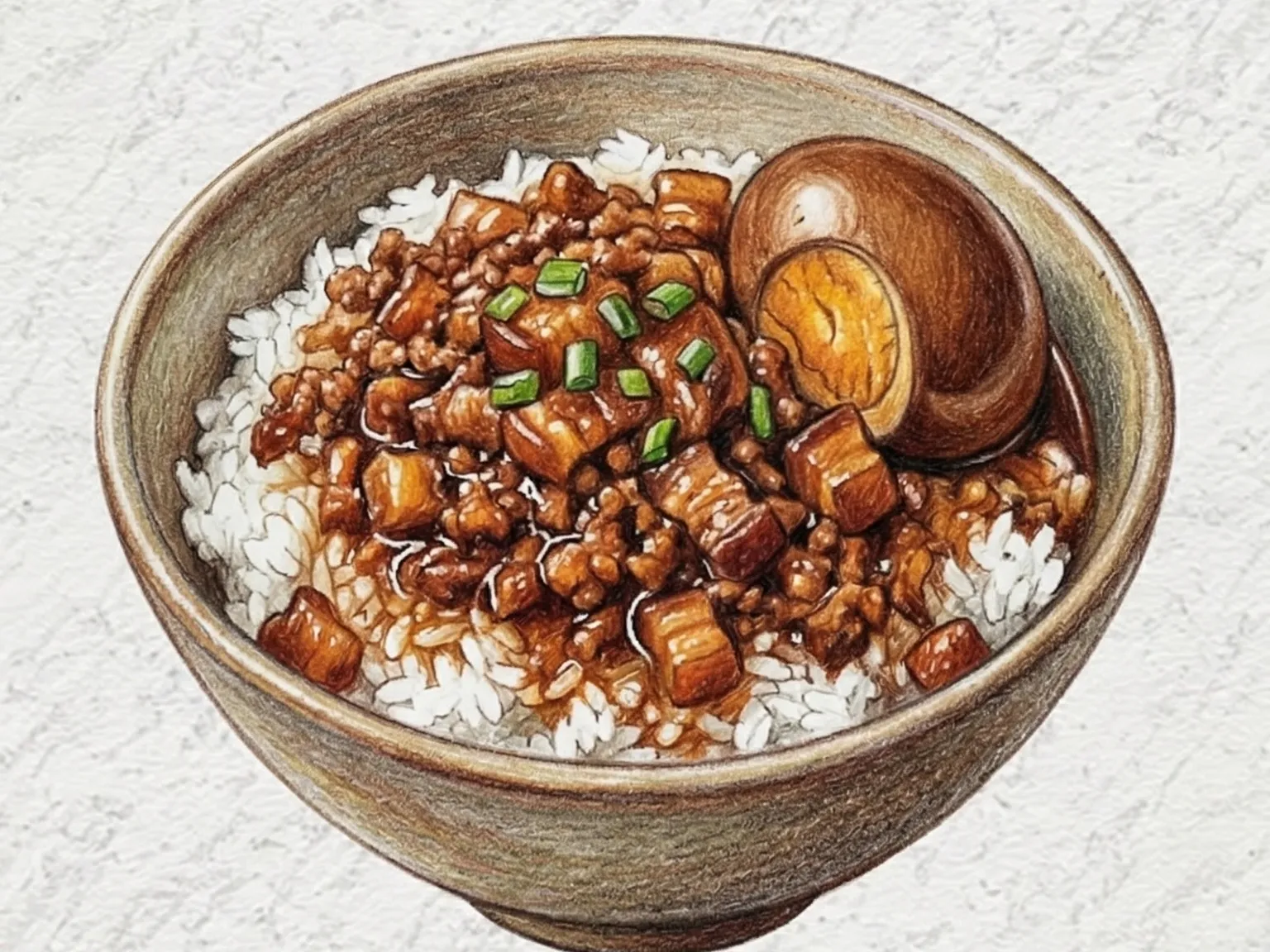 ルーローファン（台湾風豚肉煮込み丼）