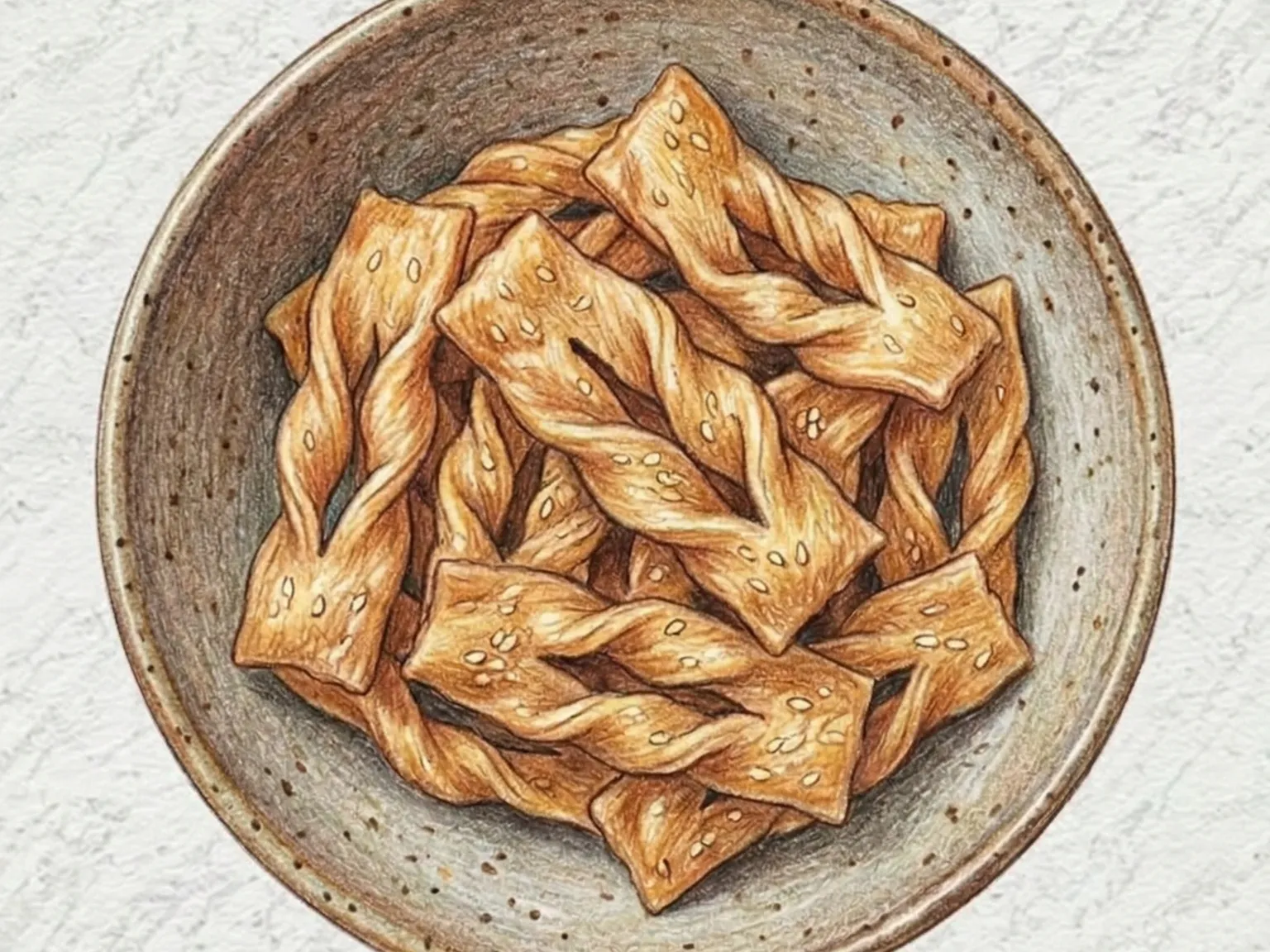 Maejakgwa (Biscoitos de fita de gengibre e mel coreanos)