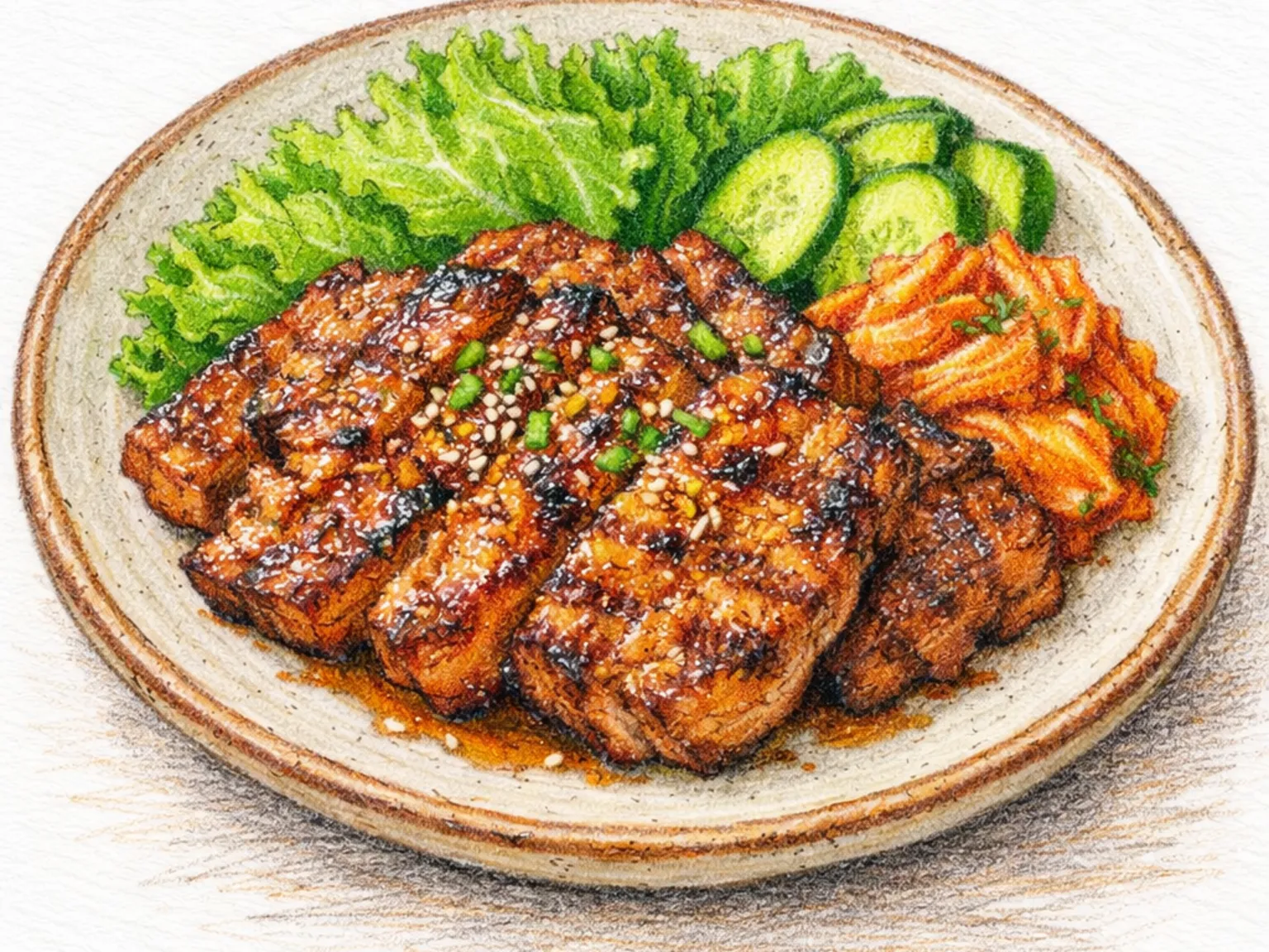 メクチョクグイ(テンジャン味噌漬け豚肉焼き)