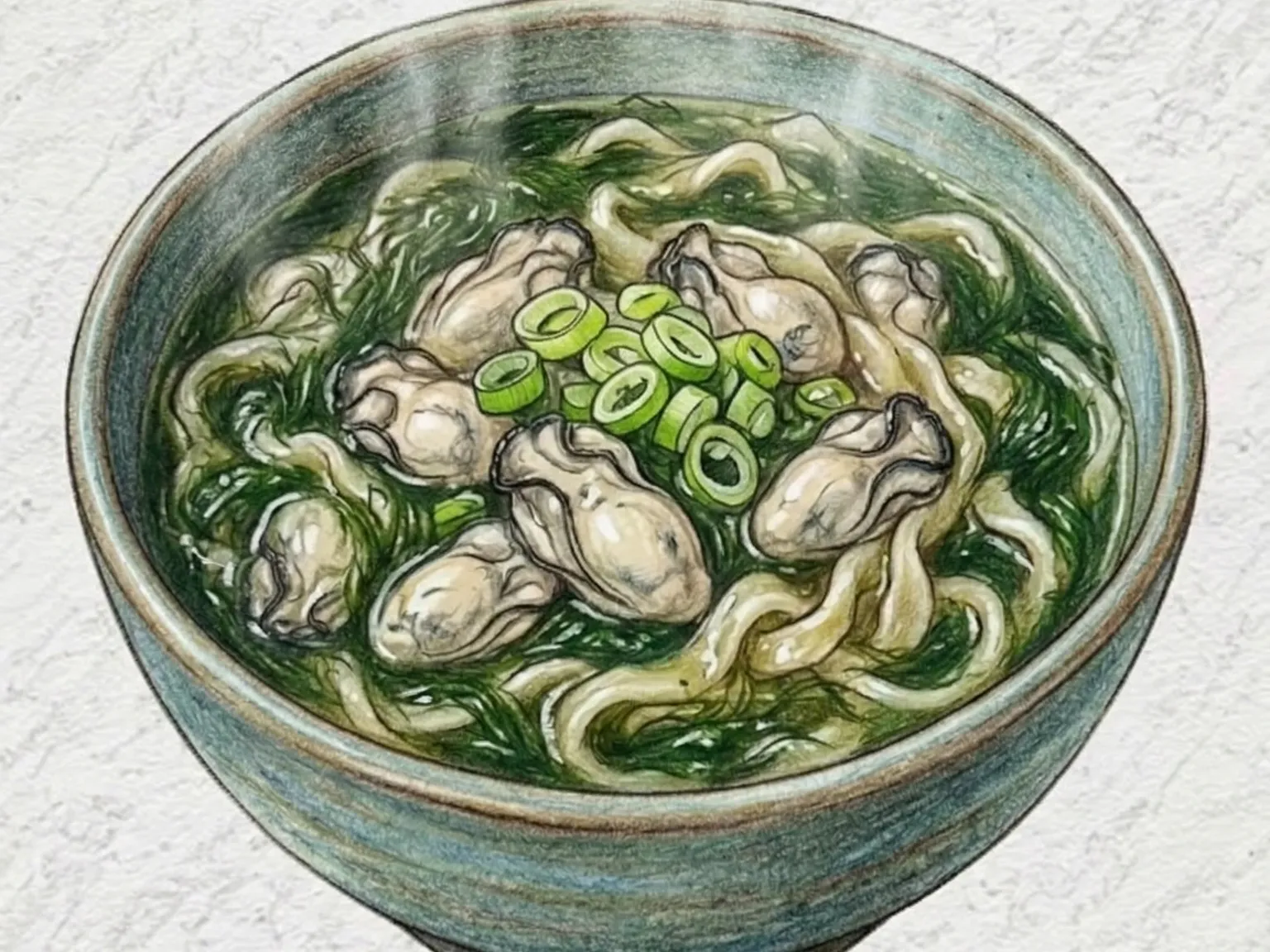 Maesaengi Oyster Kalguksu (Kalguksu de ostras y Maesaengi coreano)