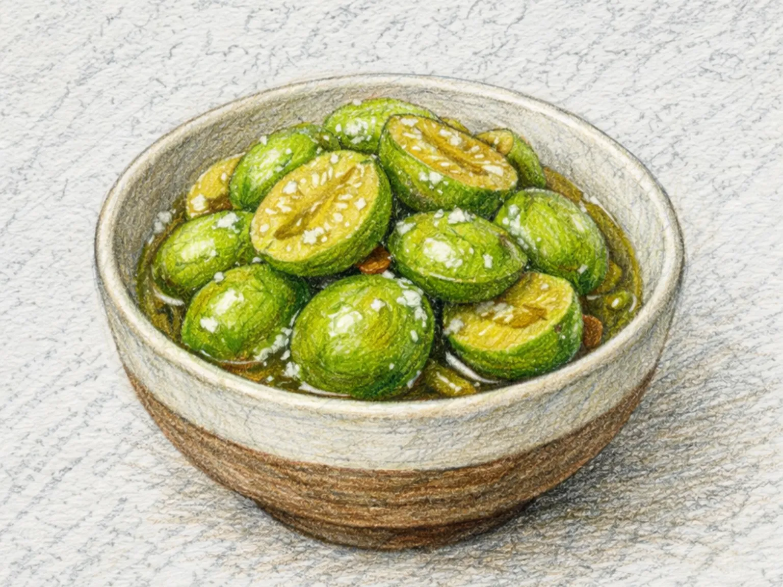 Maesil Jangajji (conserva de ameixa verde coreana)