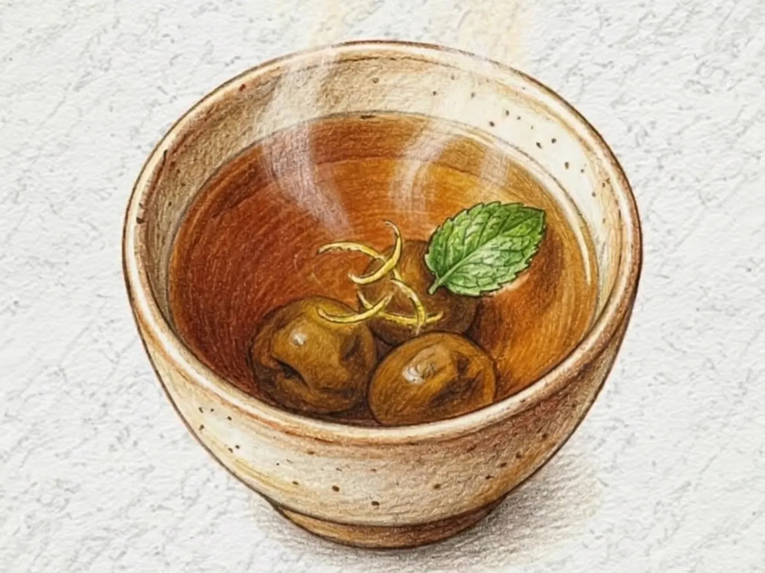 Maesilcha (chá coreano de ameixa verde doce e azedo)