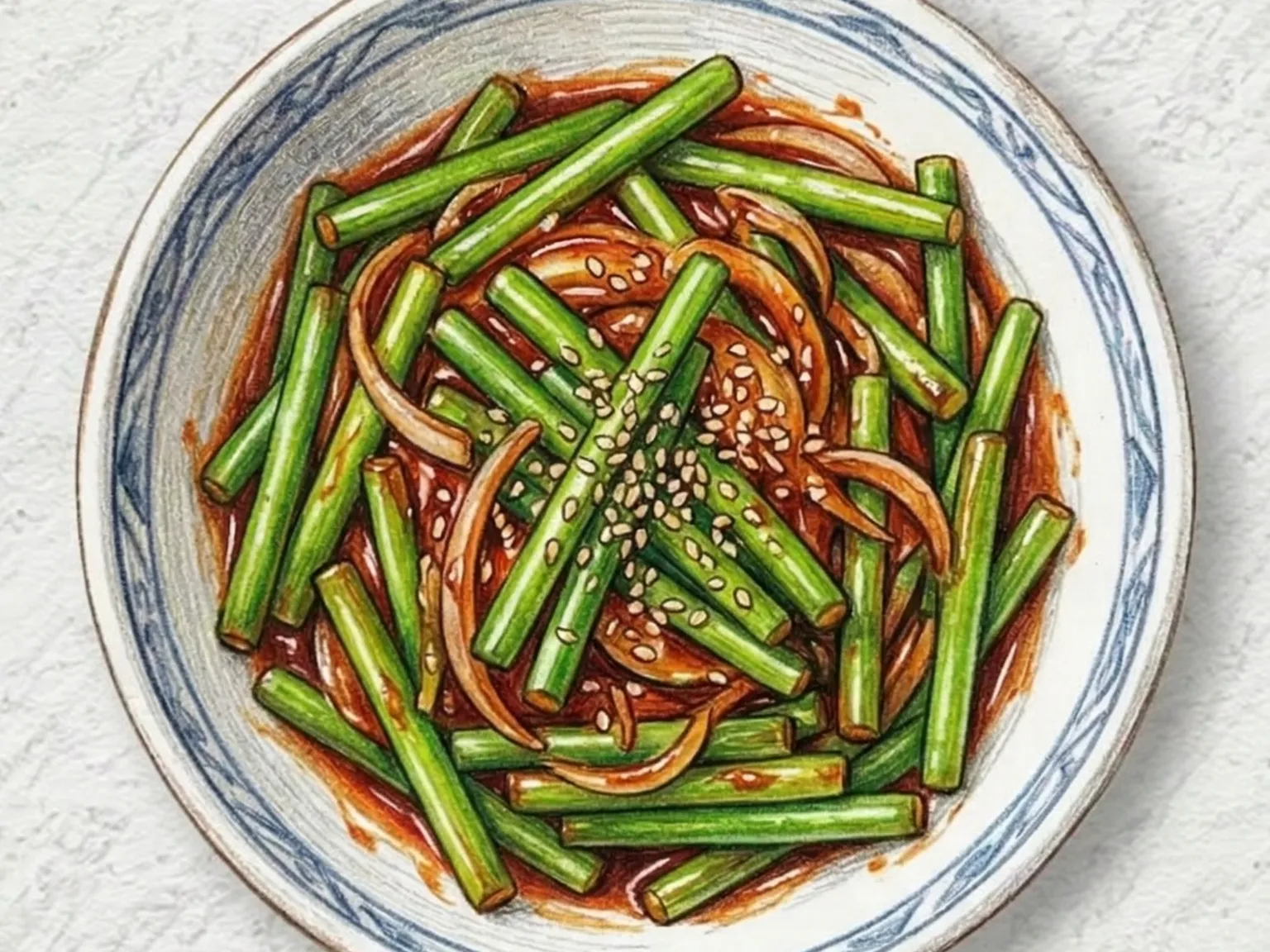 マヌルジョンポックム（にんにくの芽炒め）