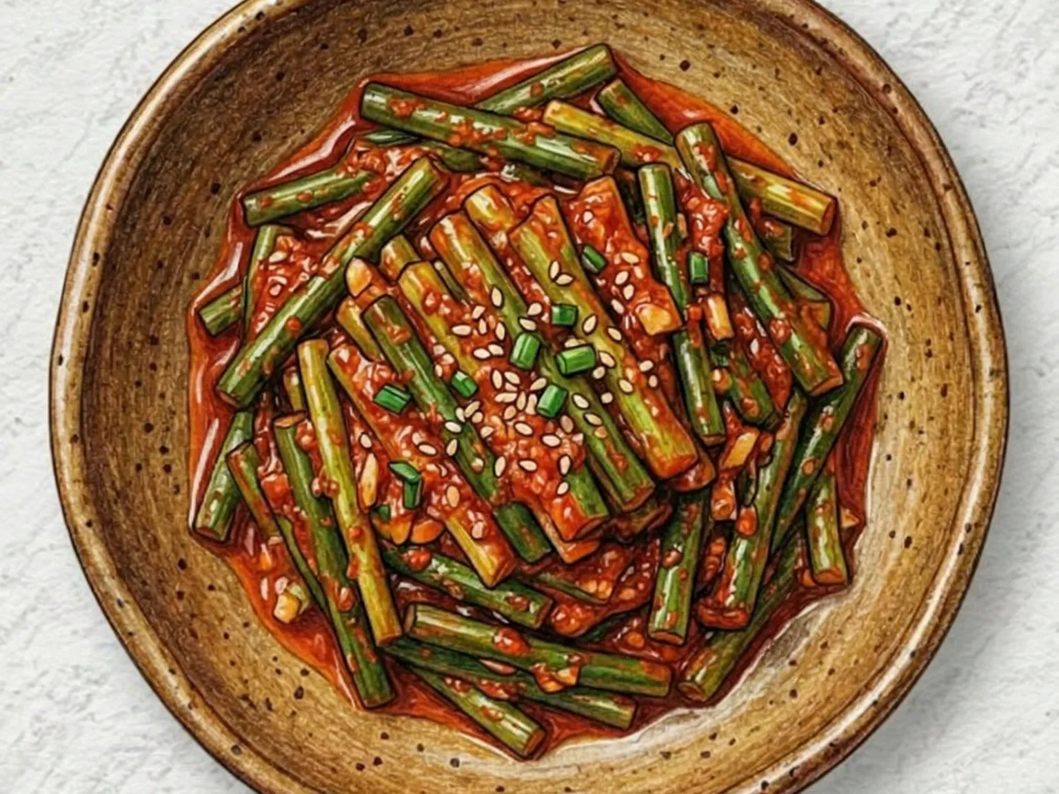 マヌルジョンキムチ（にんにくの芽キムチ）