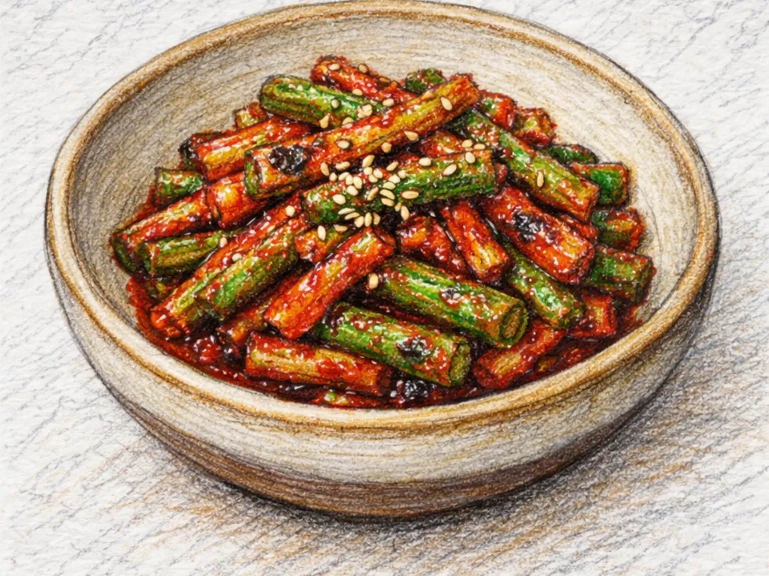 Maneuljjong-gochujang-gui (tallos de ajo a la parrilla con gochujang al estilo coreano)