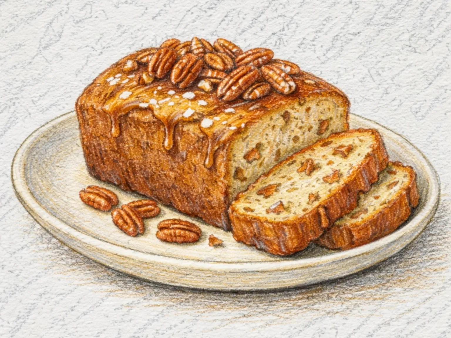 Bolo de Libra (Pound Cake) de Maple e Pecan